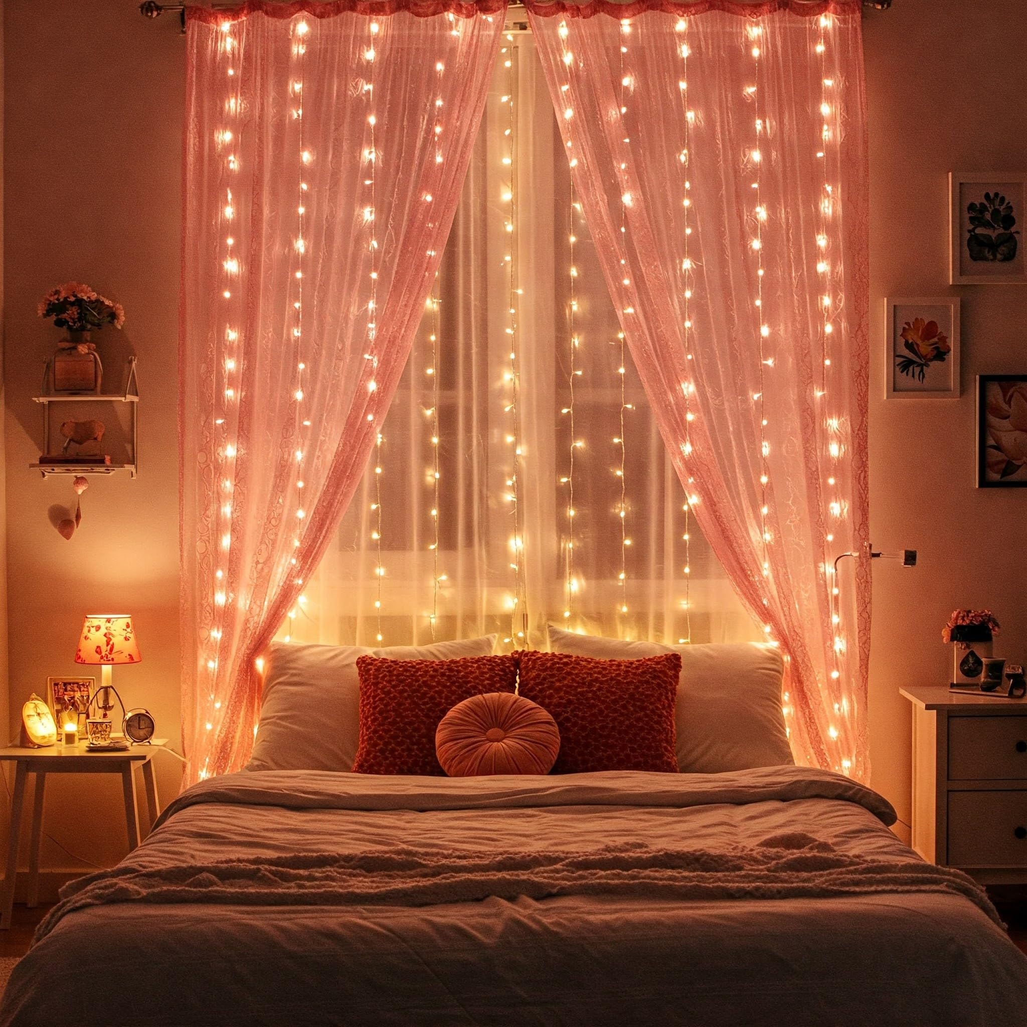 Pink net Canopy Decoration