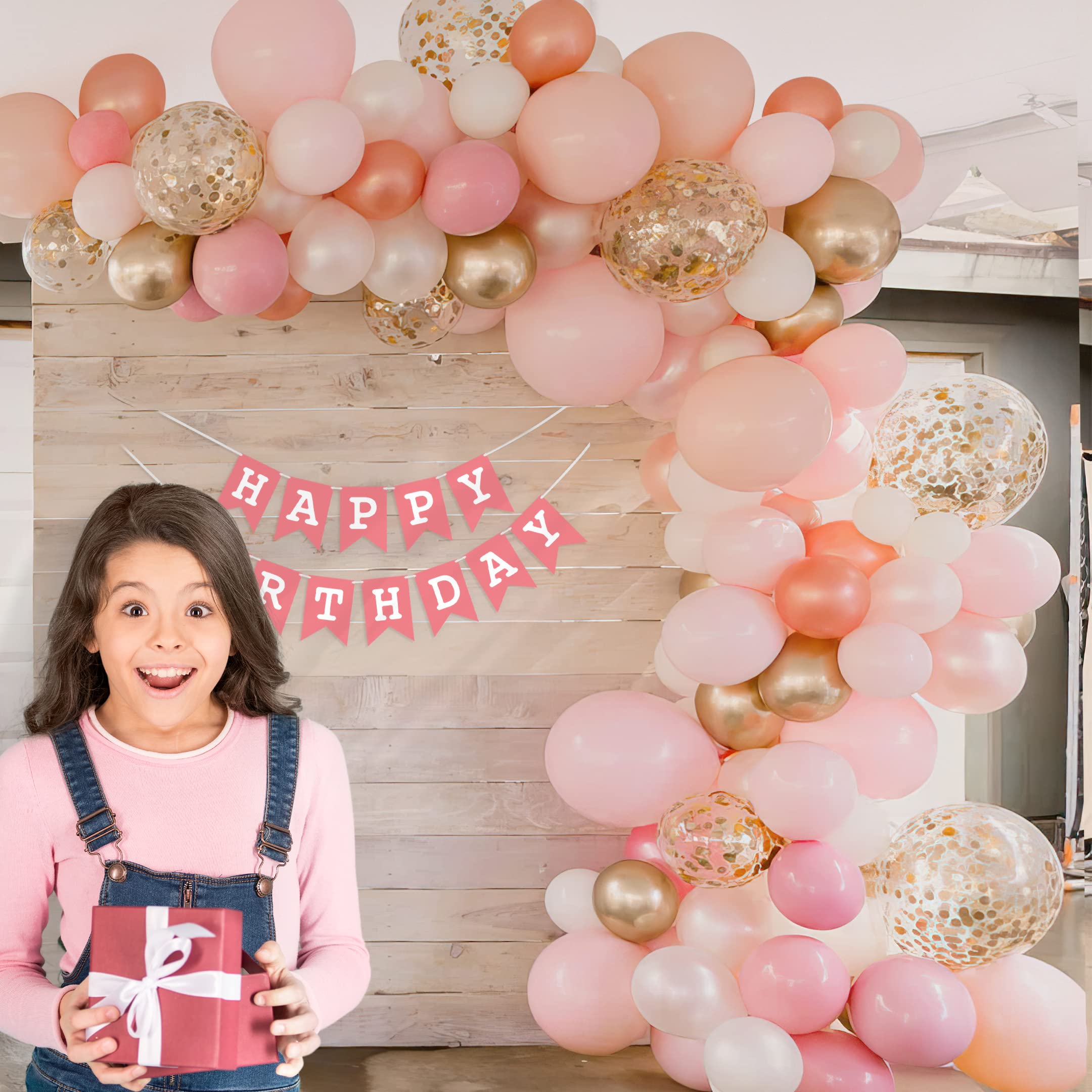 Pink & Rosegold Birthday Decoration Kit