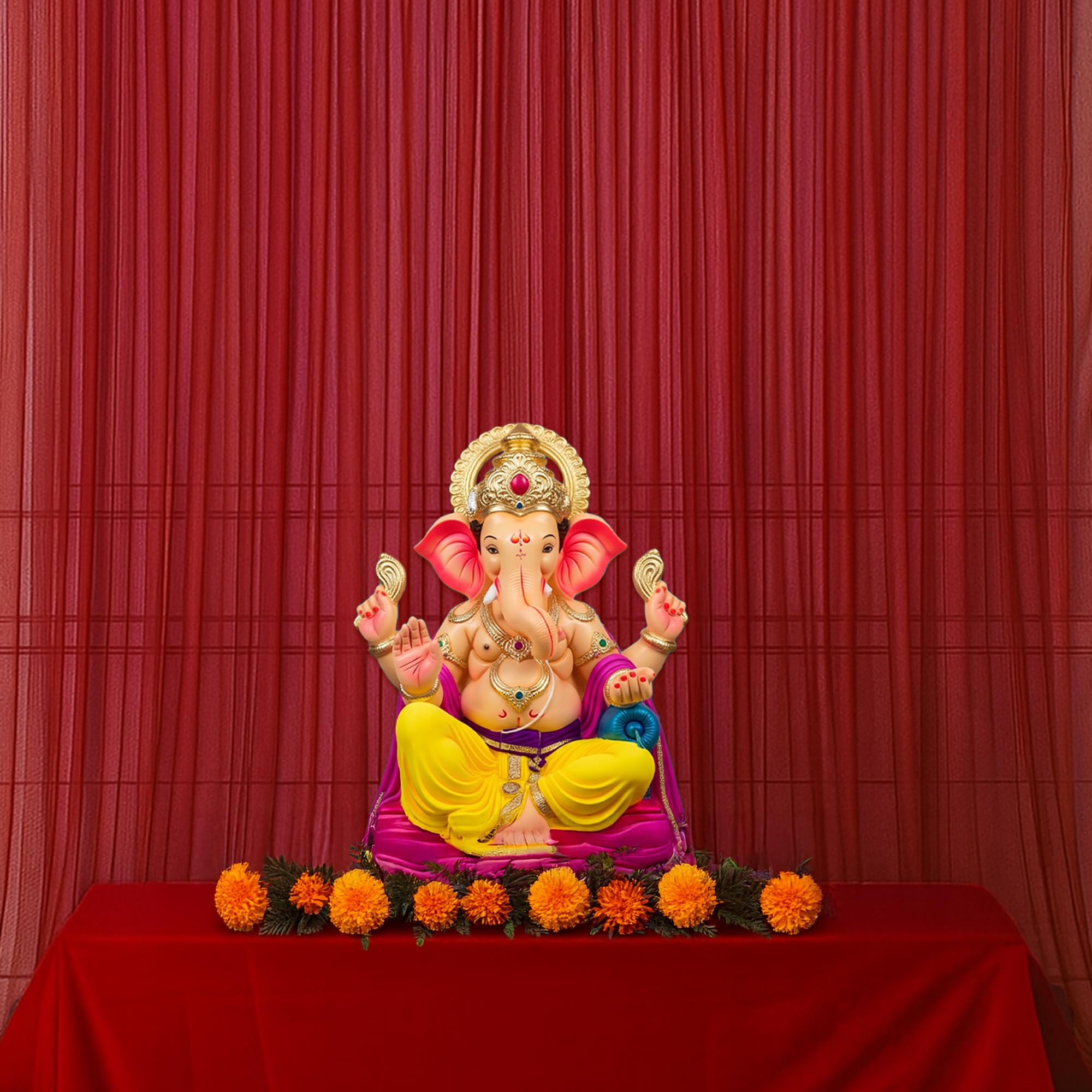 Diwali Maroon pooja Decor Kit