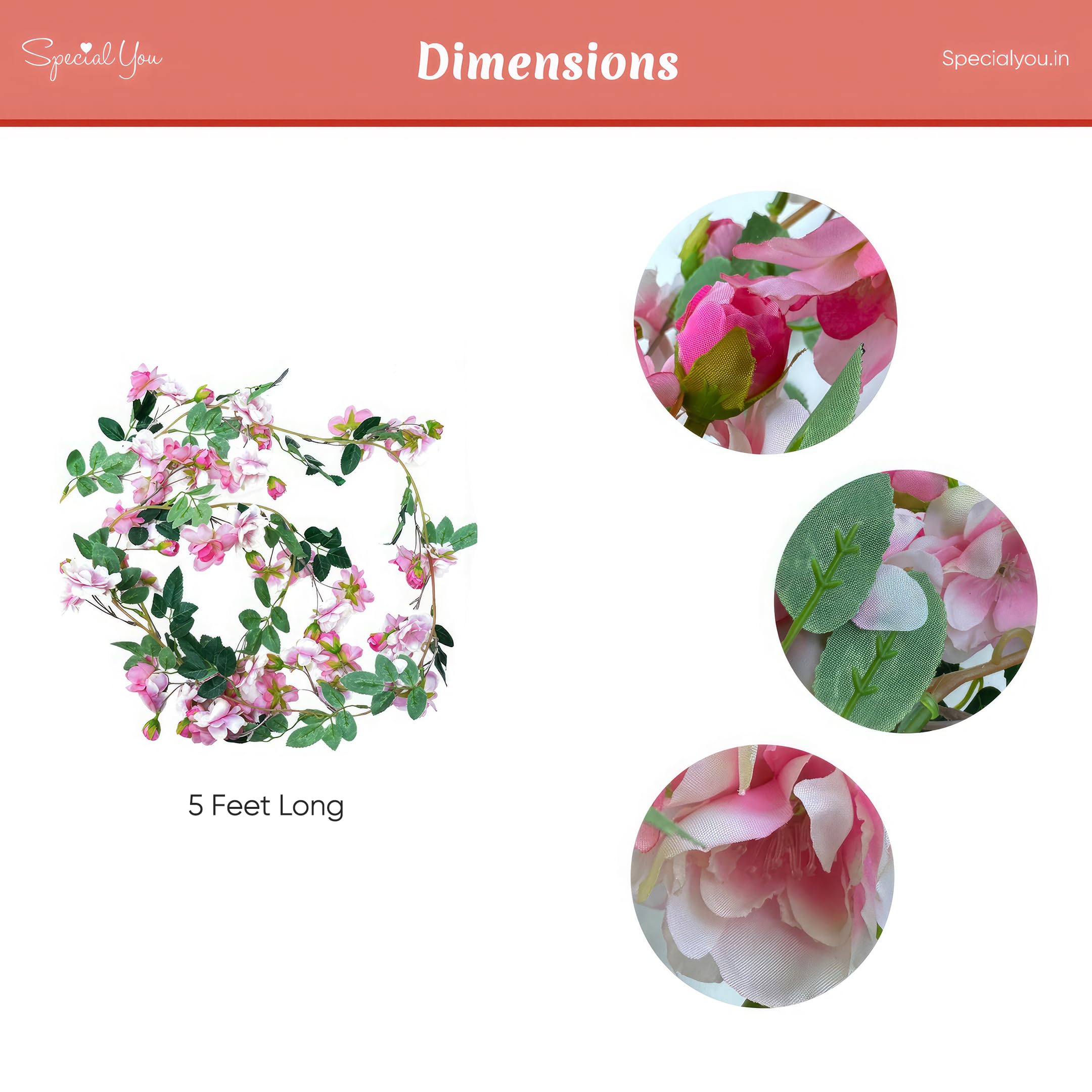 1 pink rose vine