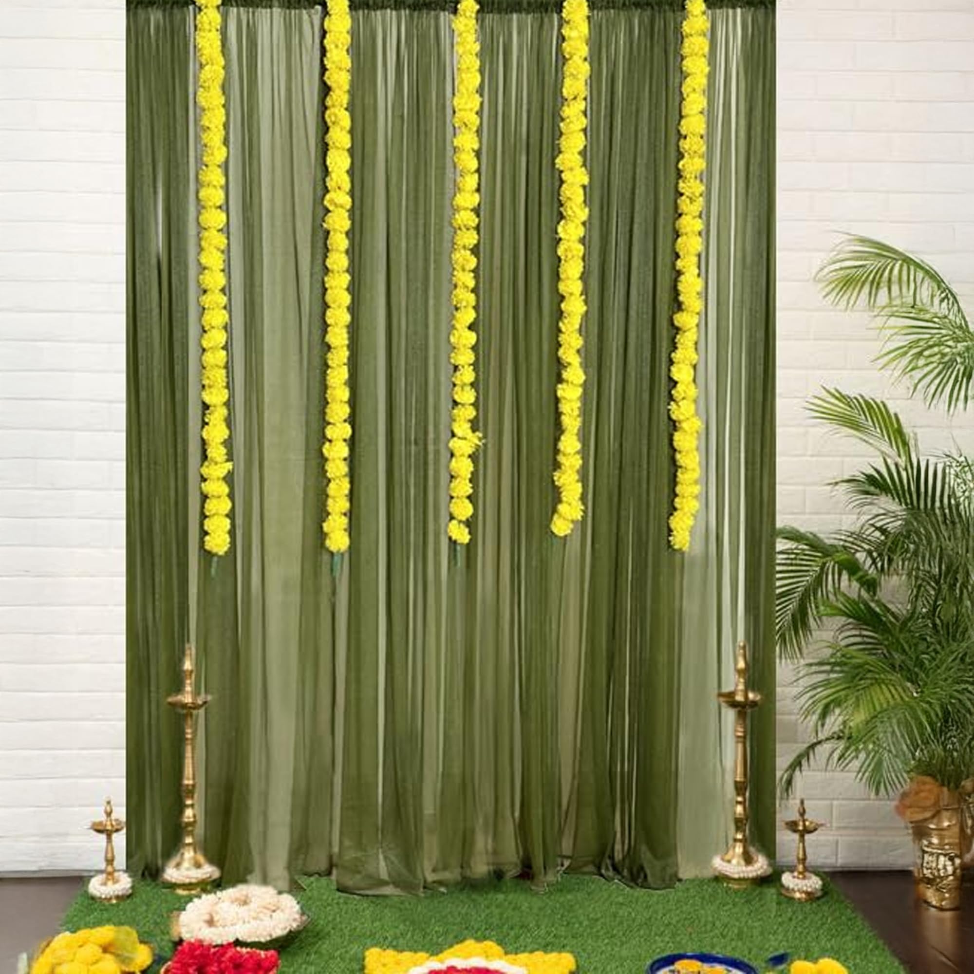 Green Grace Ganpati Look