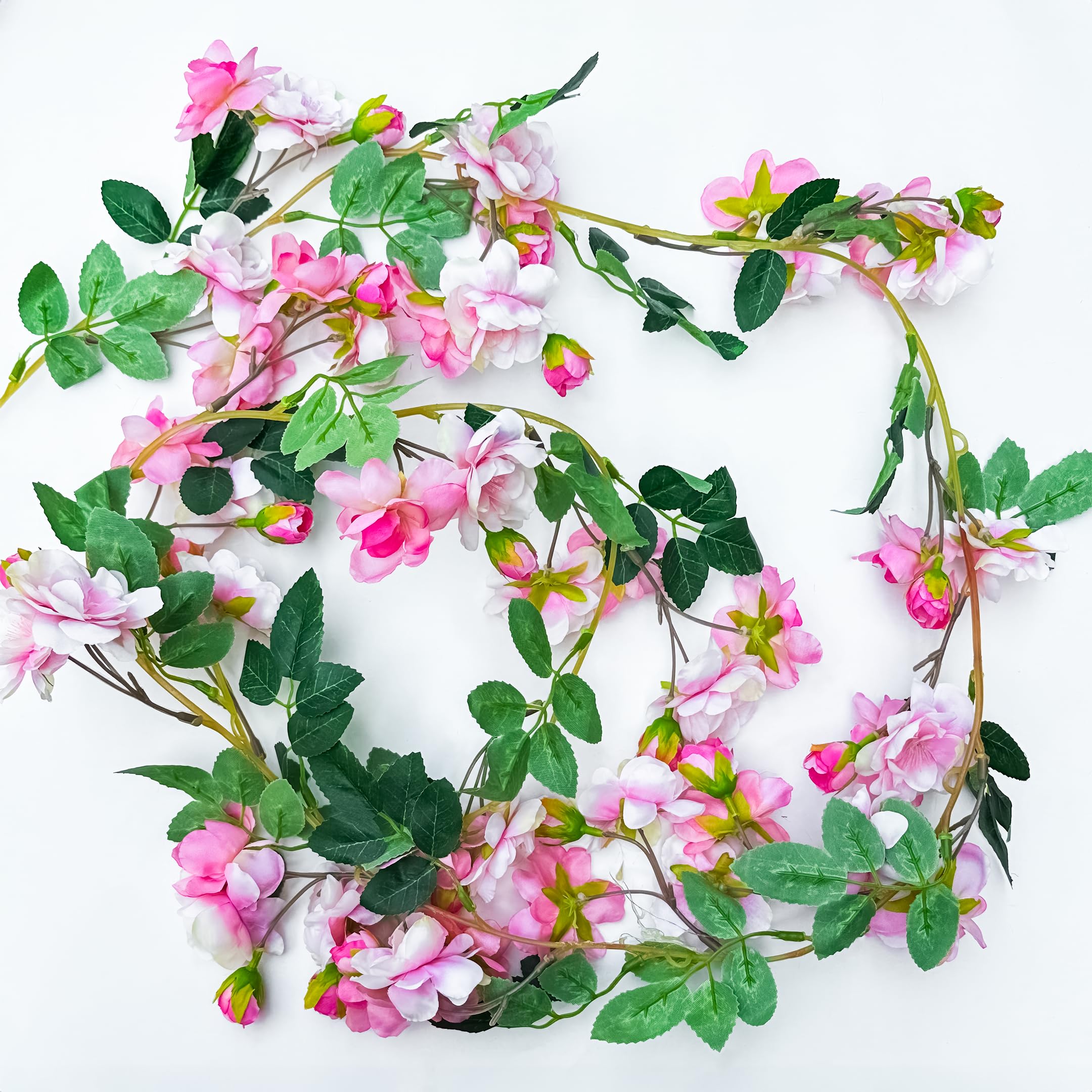 pink rose vine garland