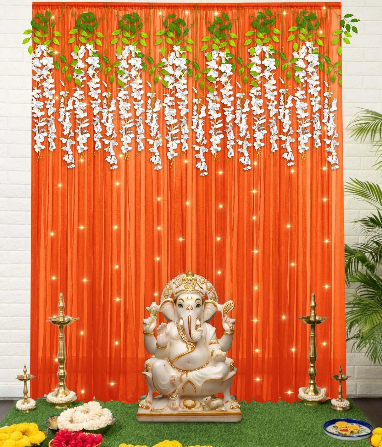 Ganesh Chaturthi festive Orange Decor
