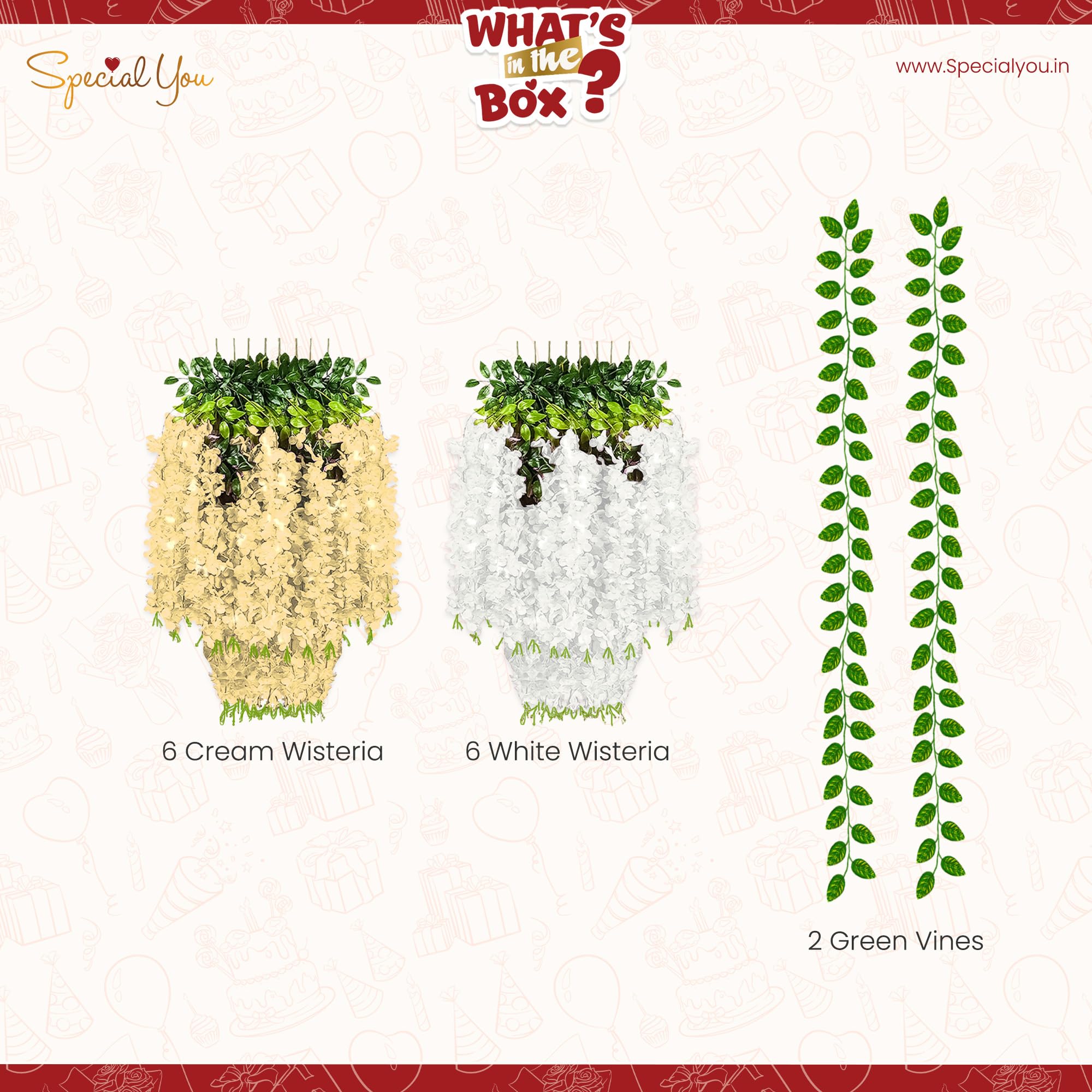 White Blossom Diwali Decor Kit