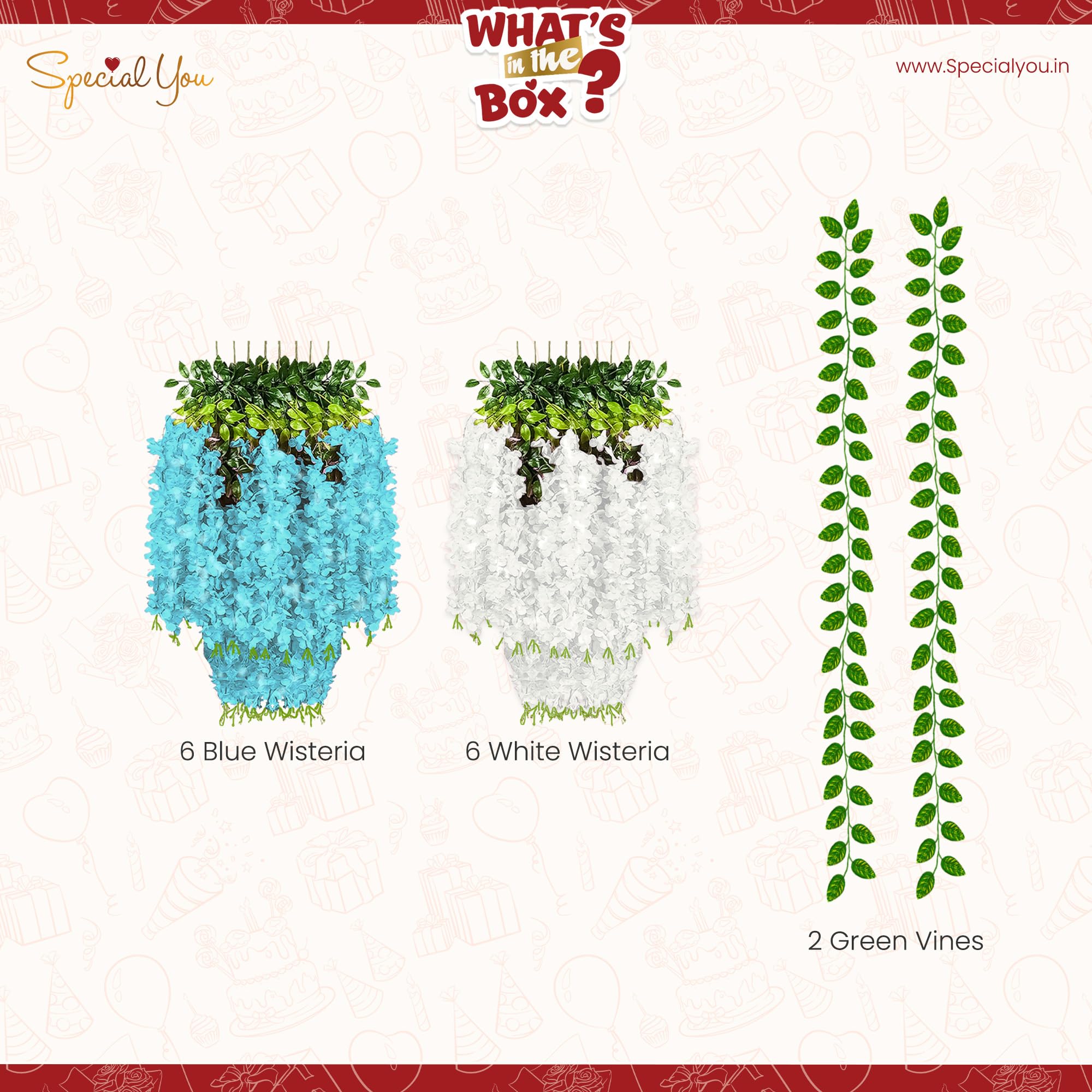 White Blue Diwali Pooja Decor Kit