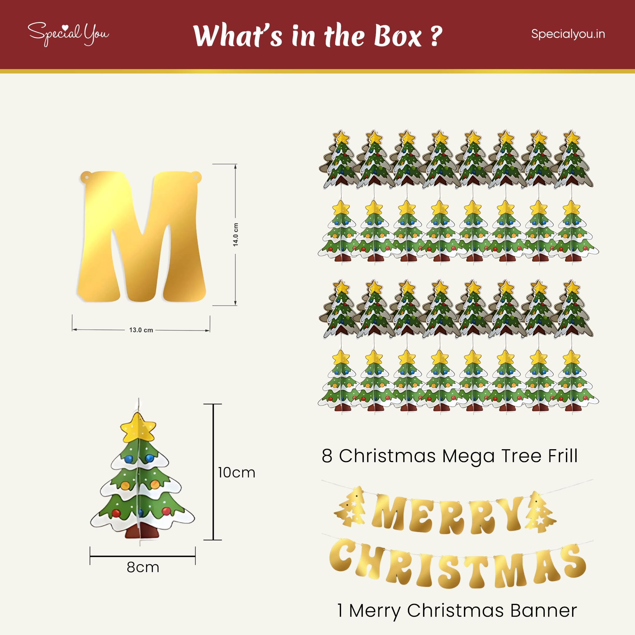Tree frill with Merry Christmas Banner