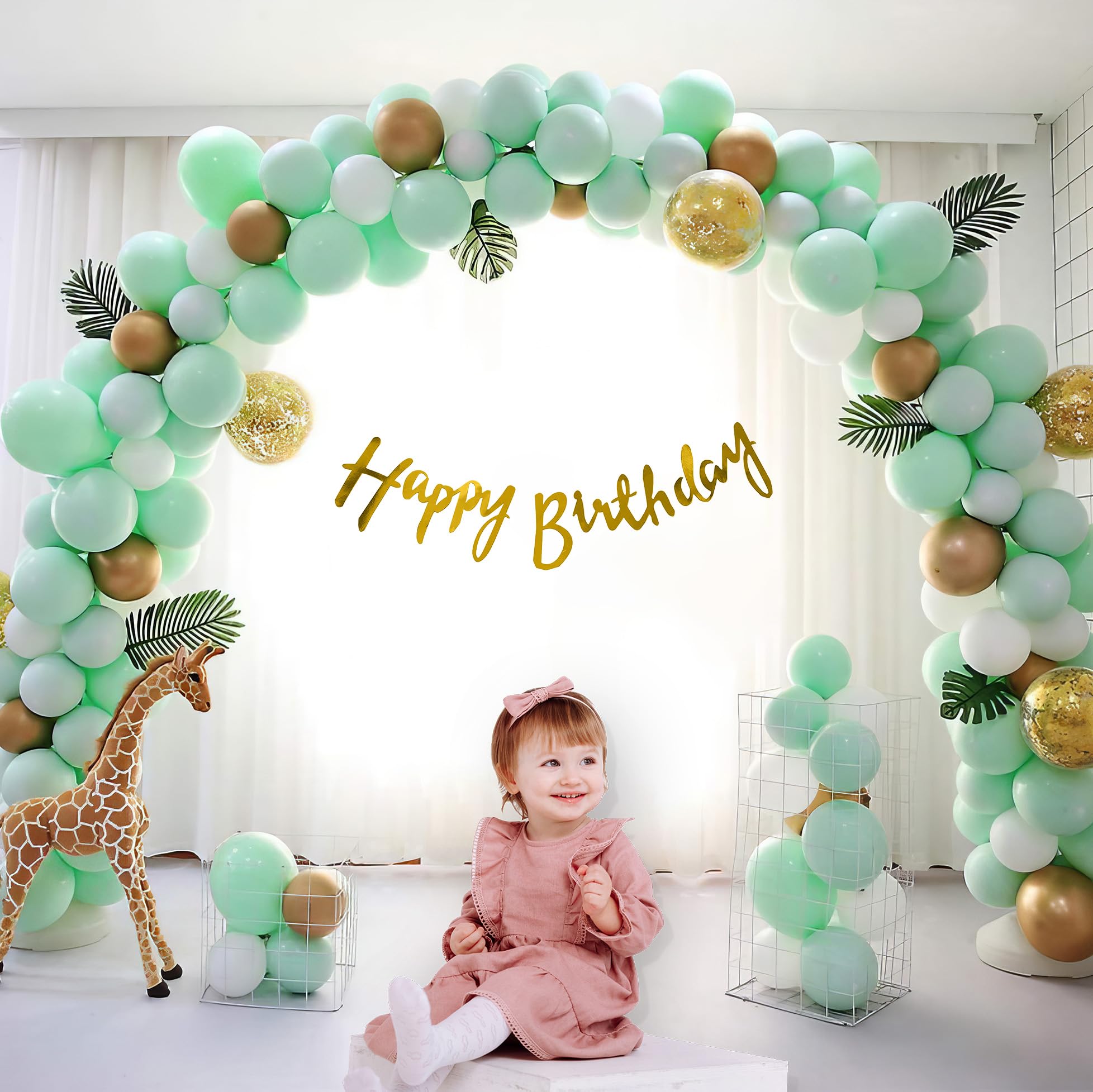 Gold & Green Birthday Decoration DIY Kit