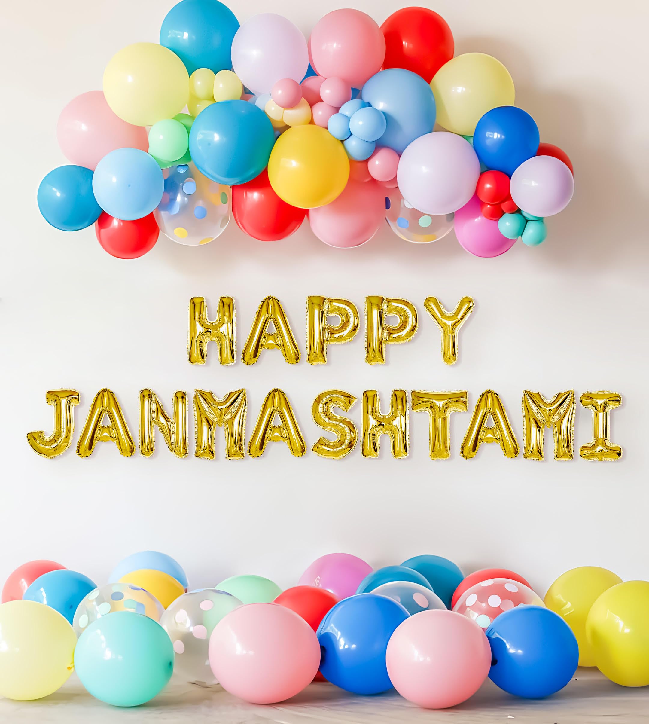 Celebrate Janmashtami with Colorful Balloons"