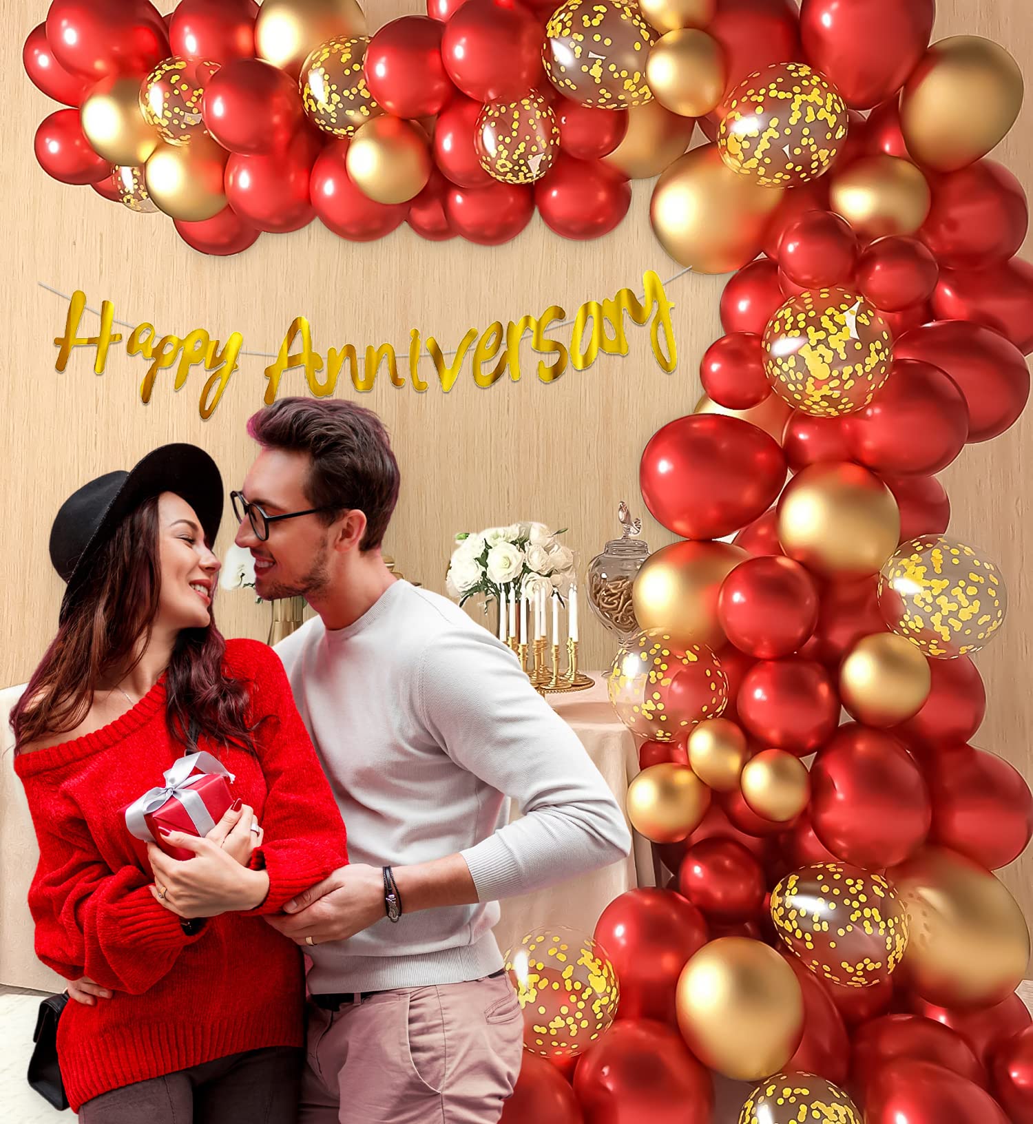red balloon garlands
