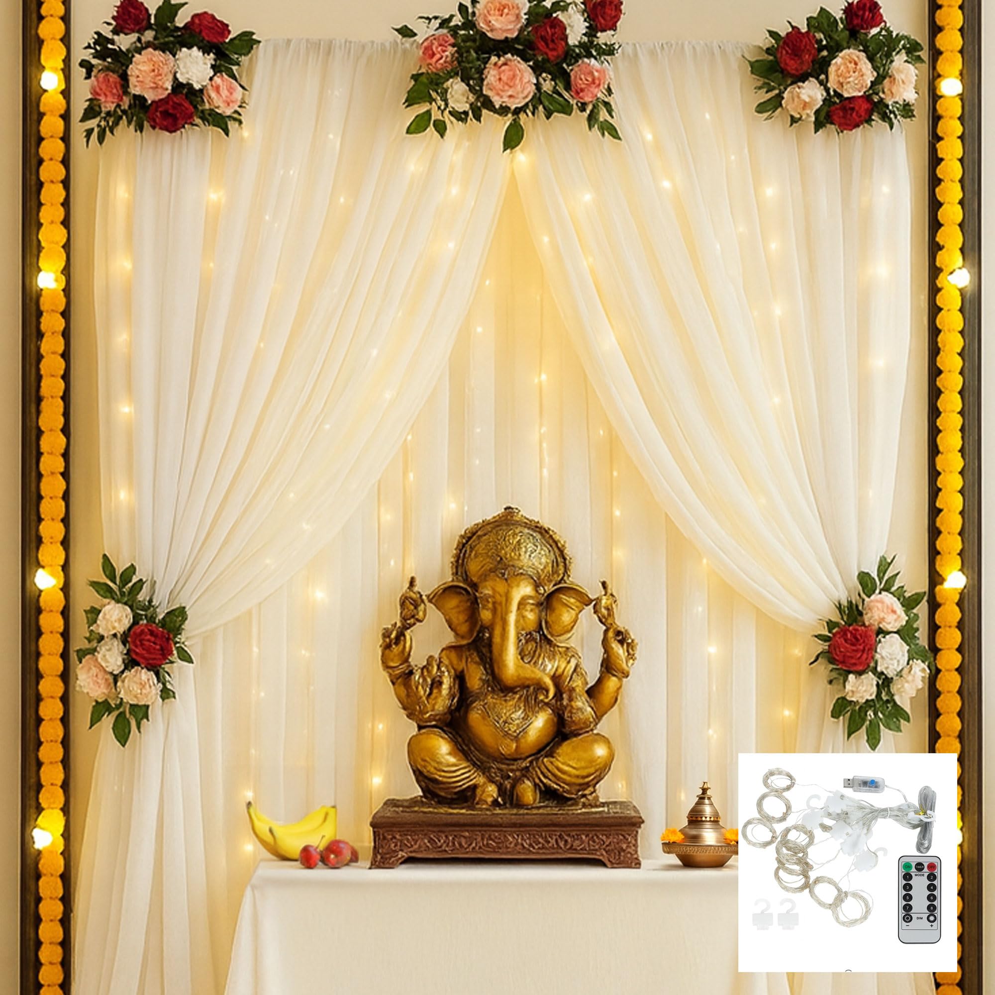 White divine Ganpati Decor