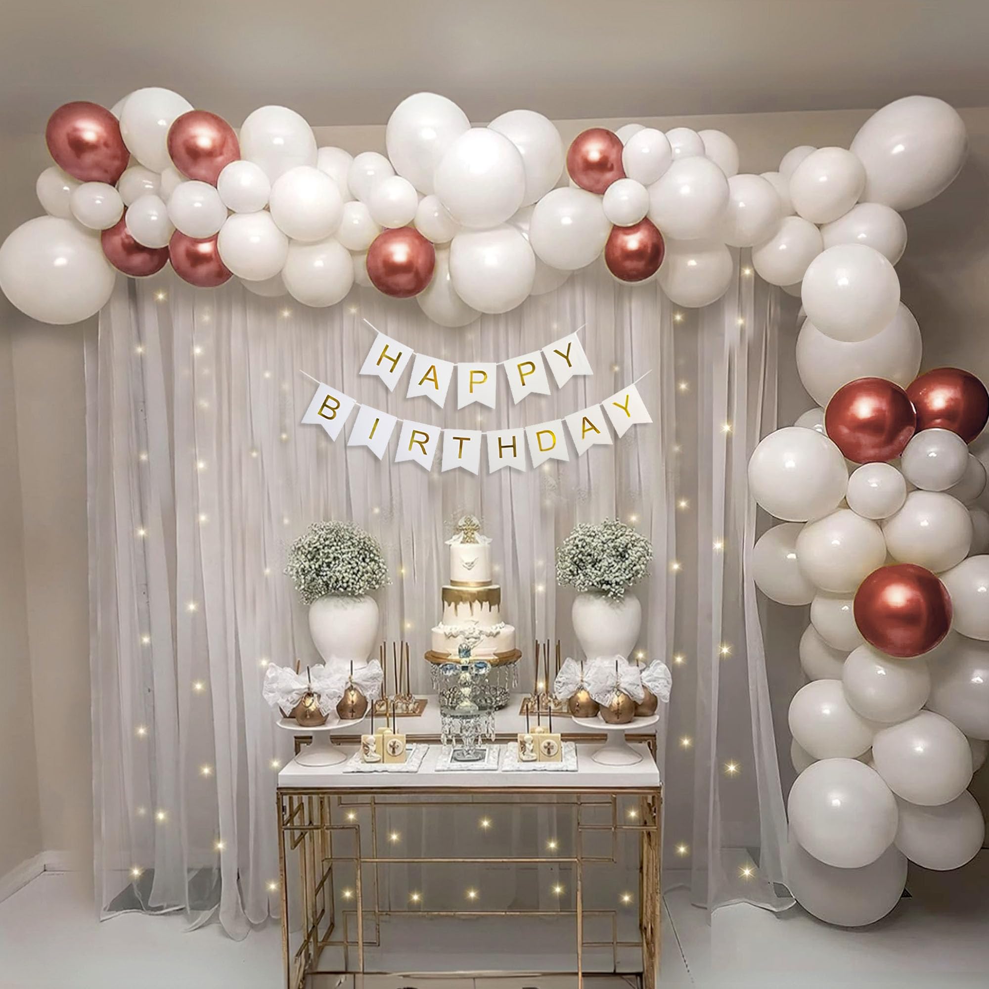 Birthday Backdrop for Decoration (Rose Gold)