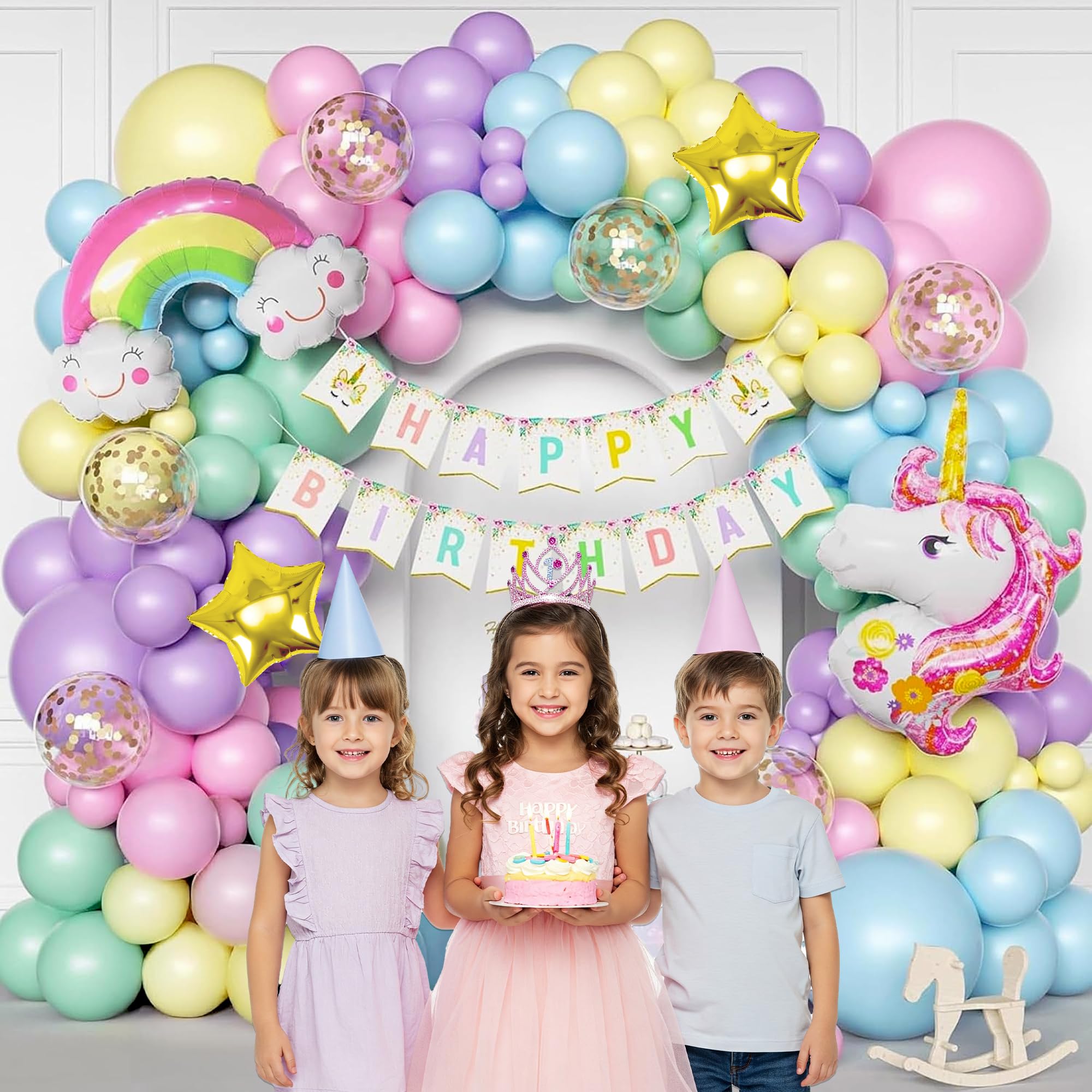Unicorn Theme Birthday Decoration Kit-57pcs