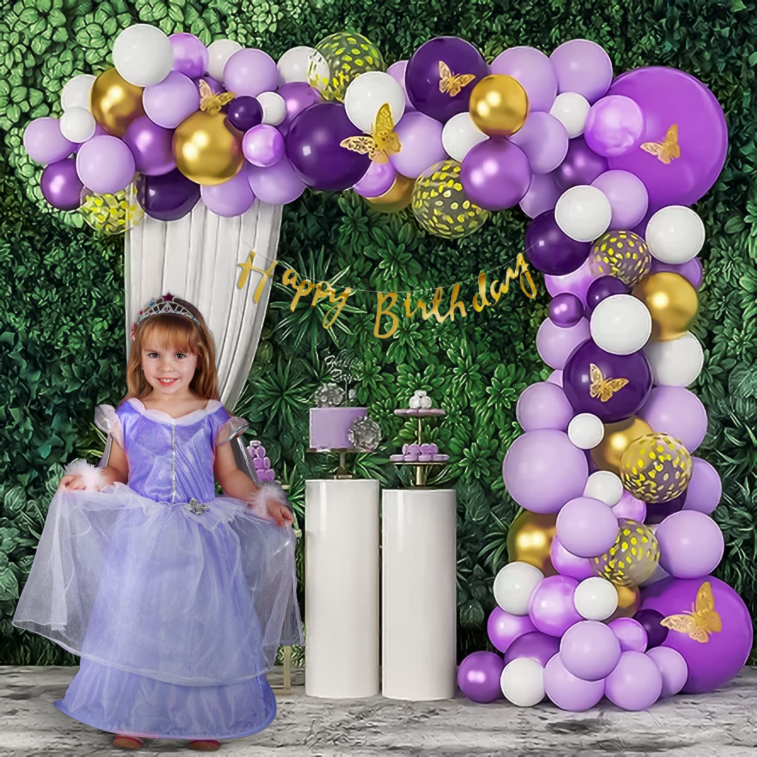 golden cursive happy birthday banner