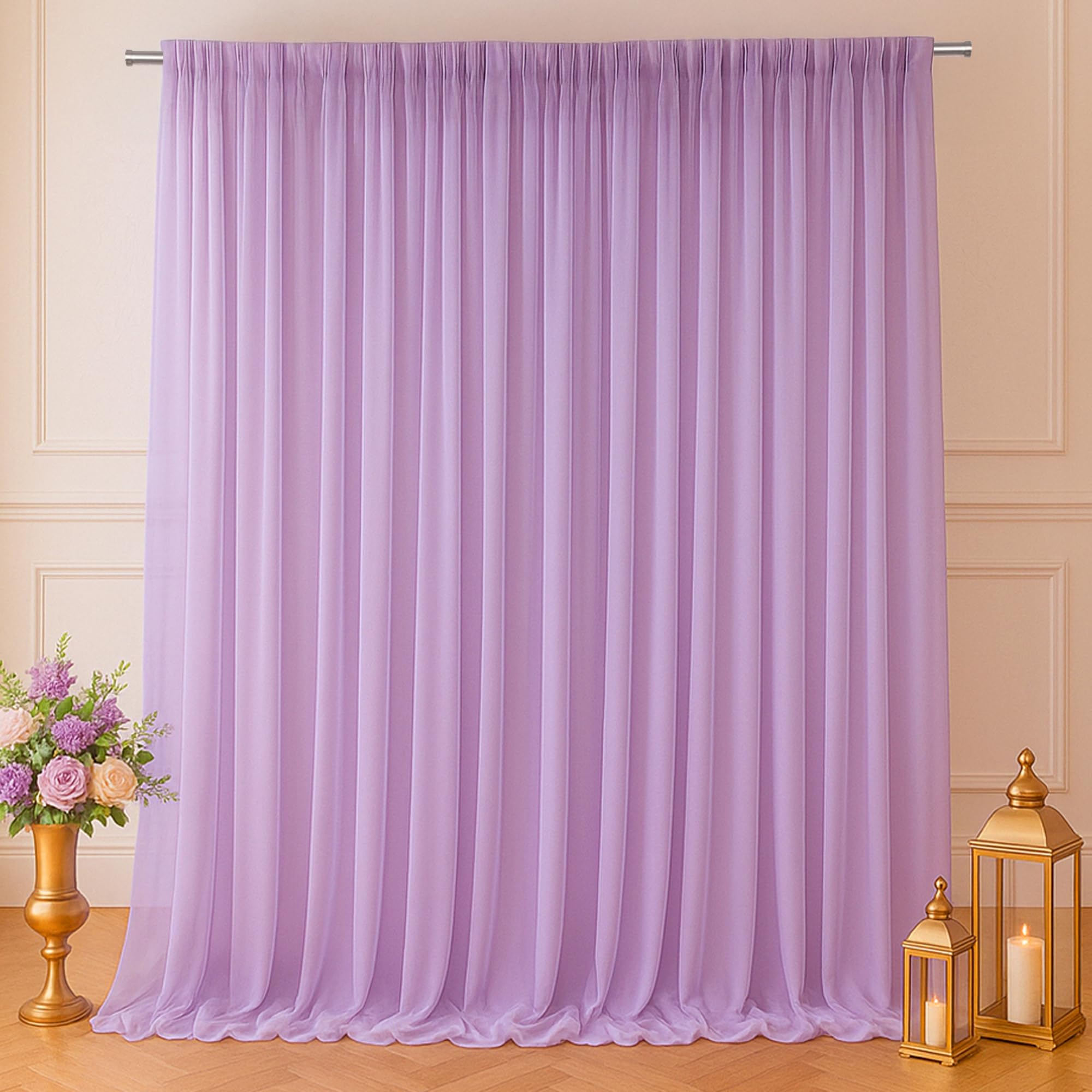 Festive Lavender curtains decor kit for decor