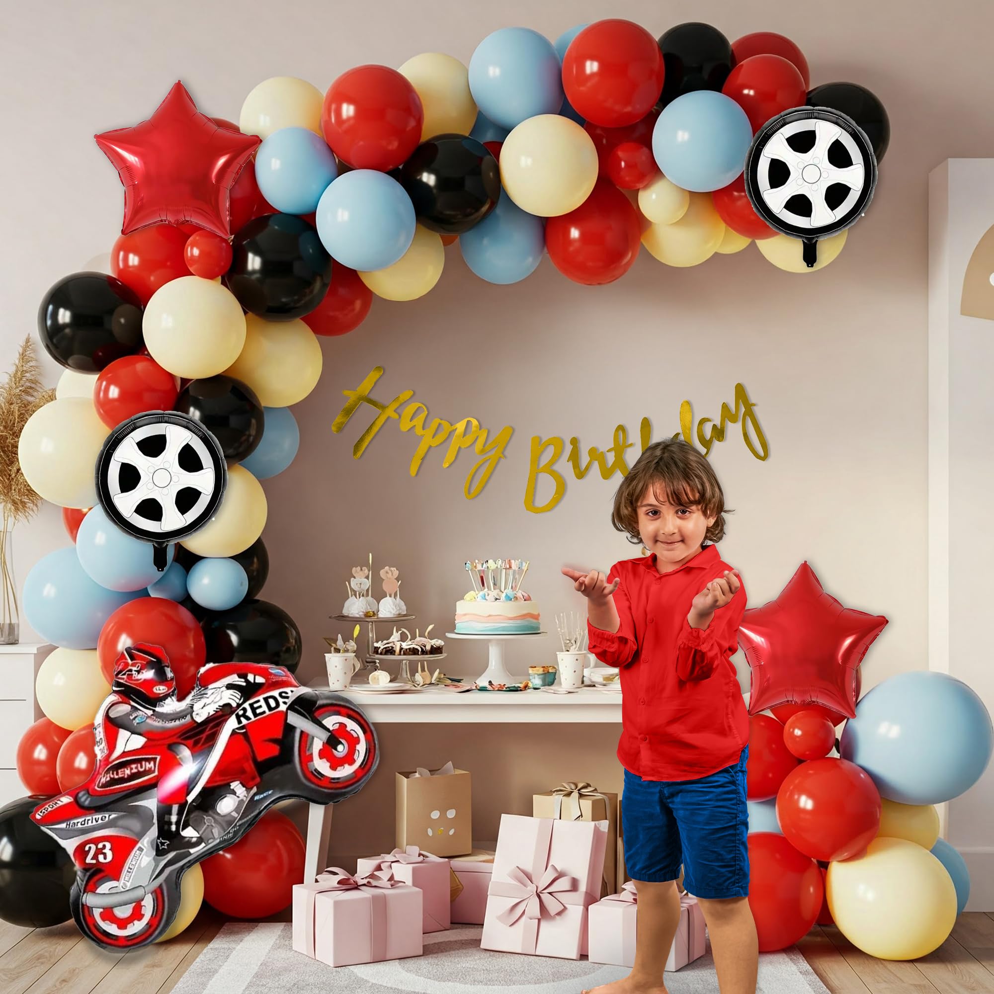 Bike Theme Decoration for Birthday