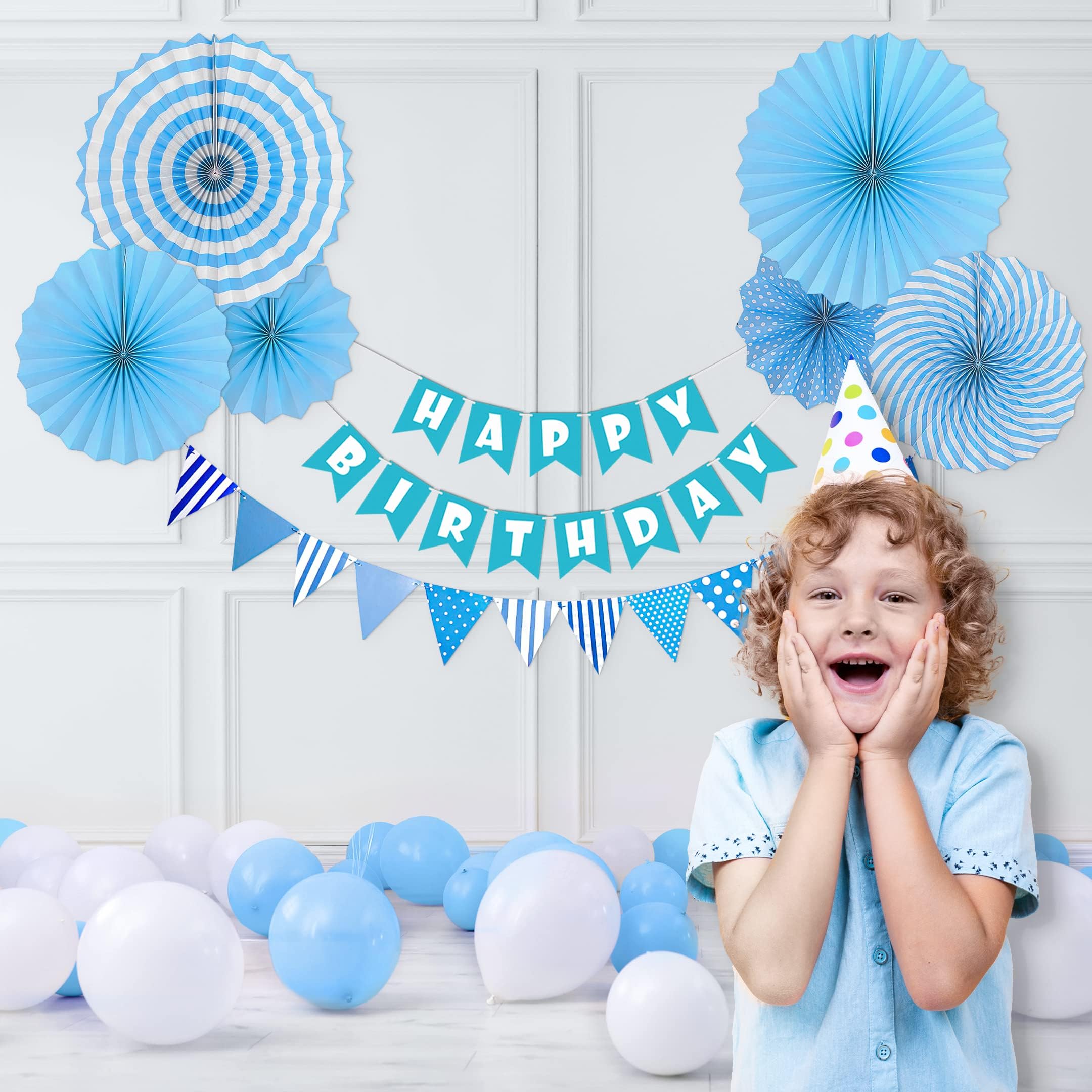 Blue theme Happy Birthday decor