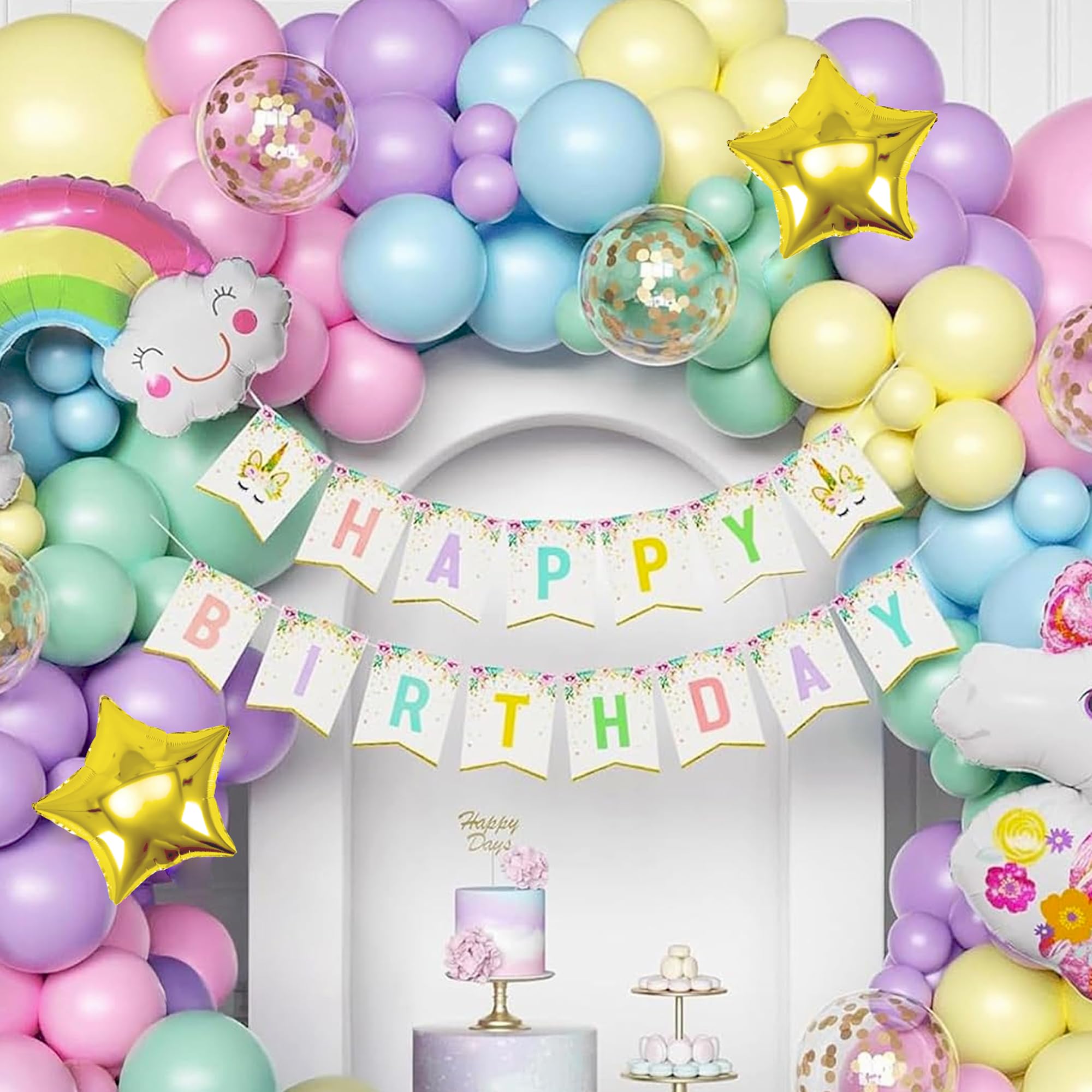 Unicorn Theme Birthday Decoration Kit-57pcs