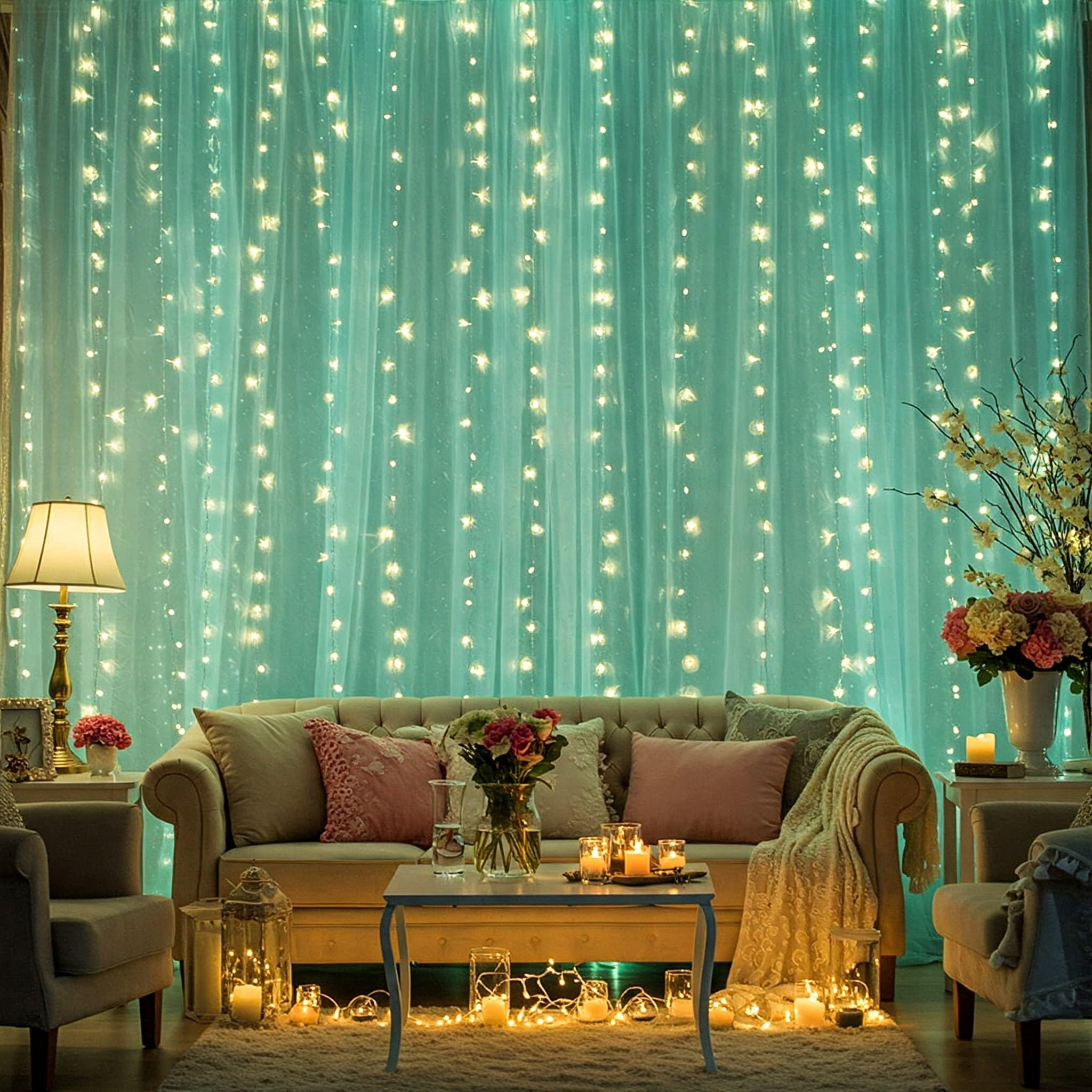 Turquoise net Cloth for Decoration