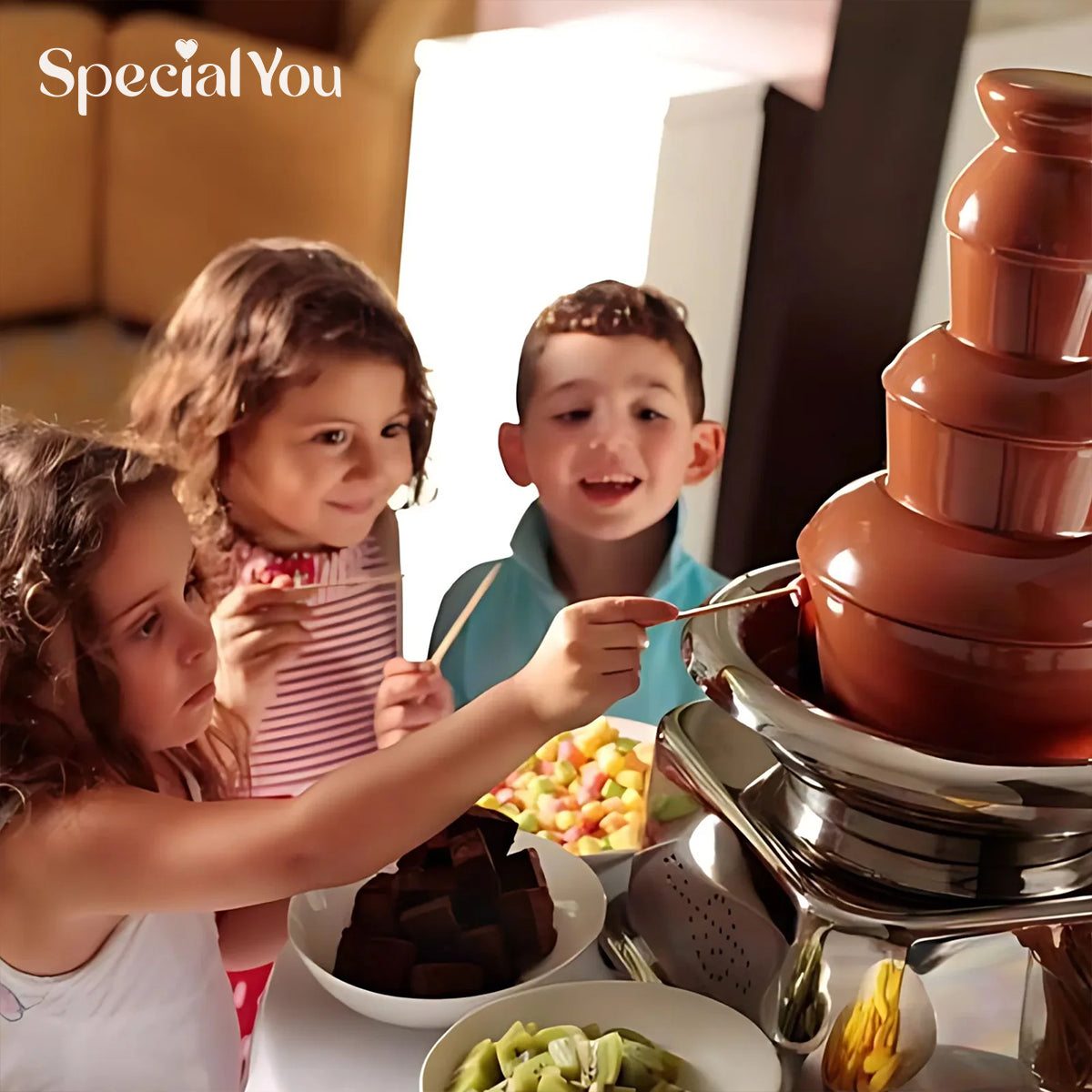 Chocolate Fountain At Kids Birthday Party