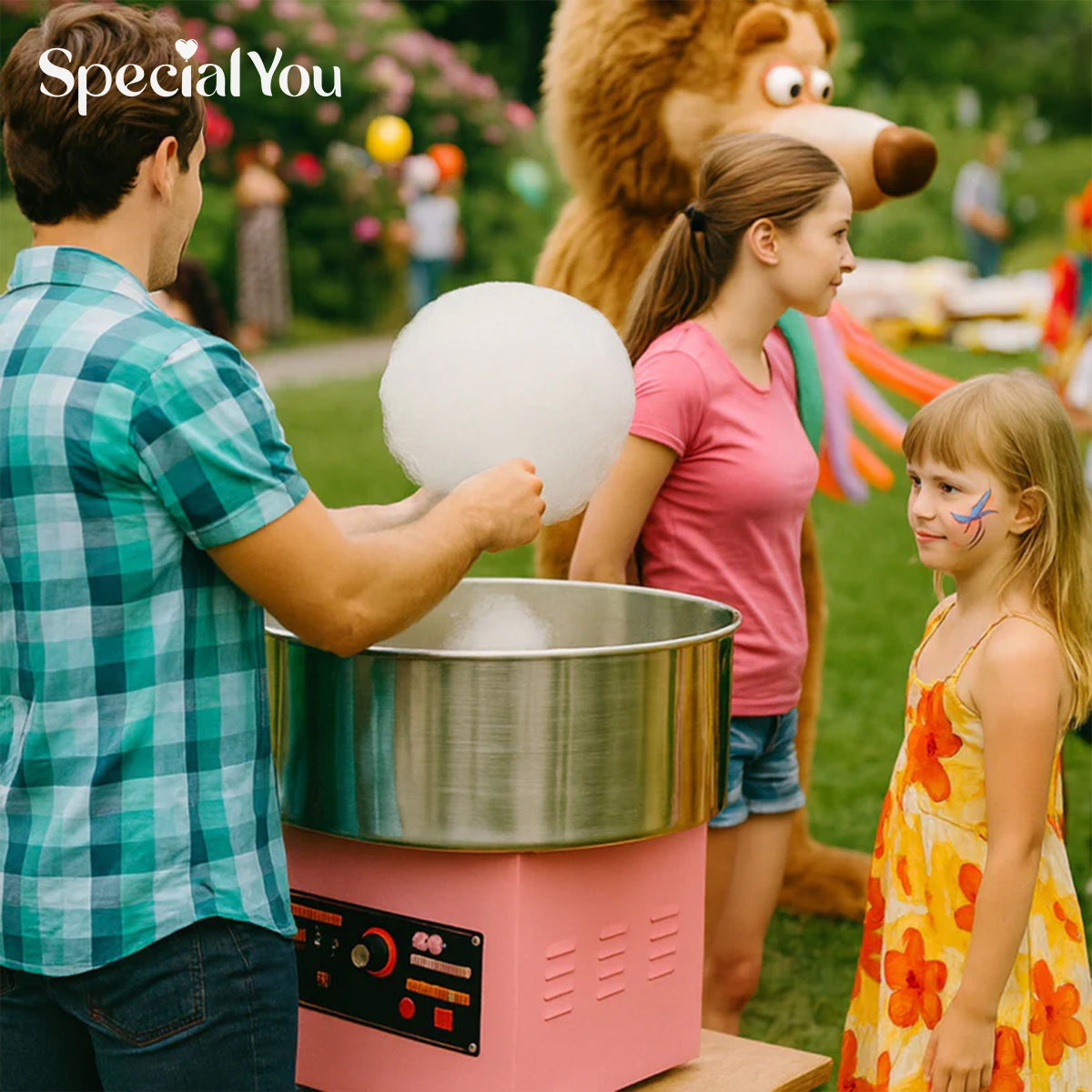 Cotton Candy Counter At Kids Birthday Party