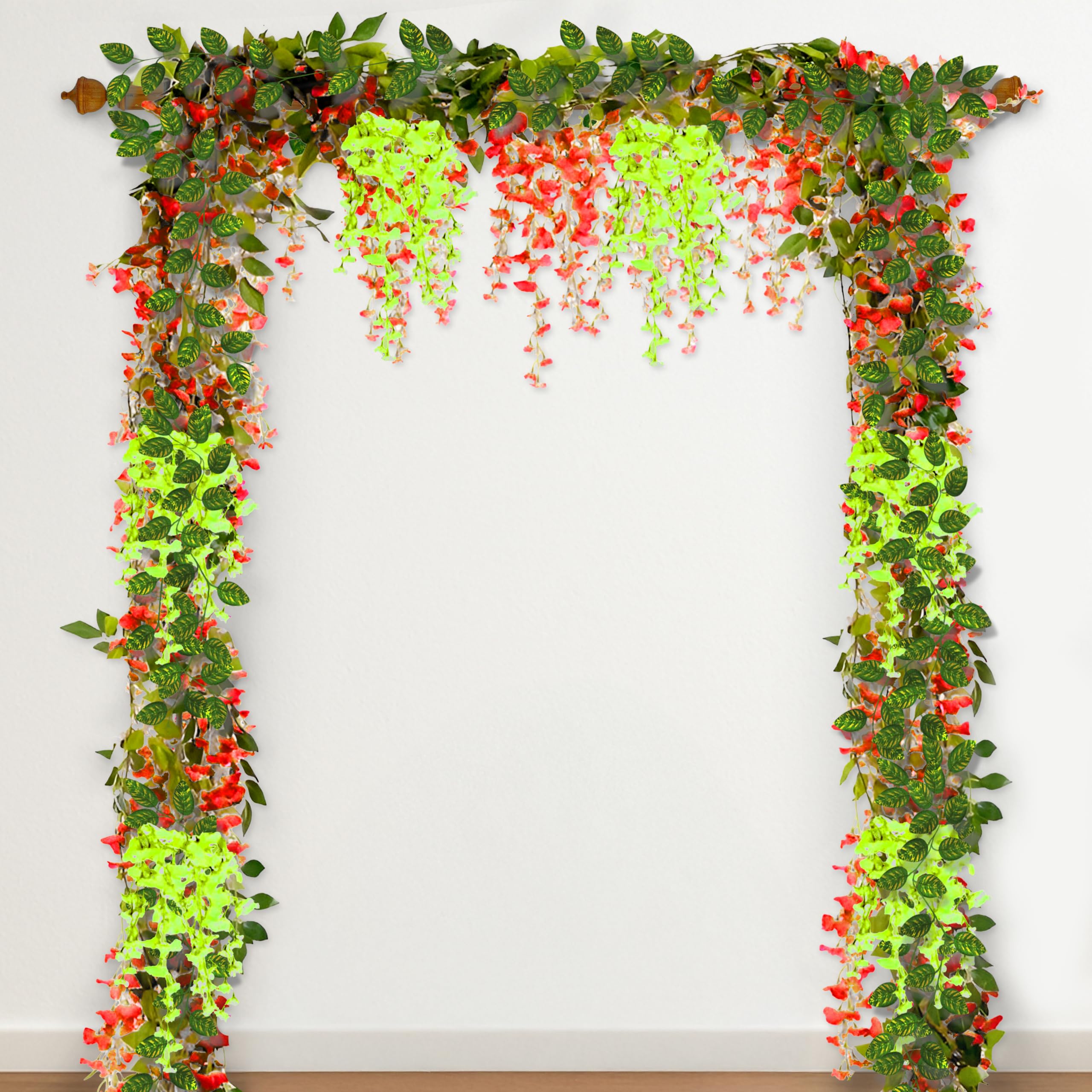 Red Green Diwali Backdrop Decor Kit