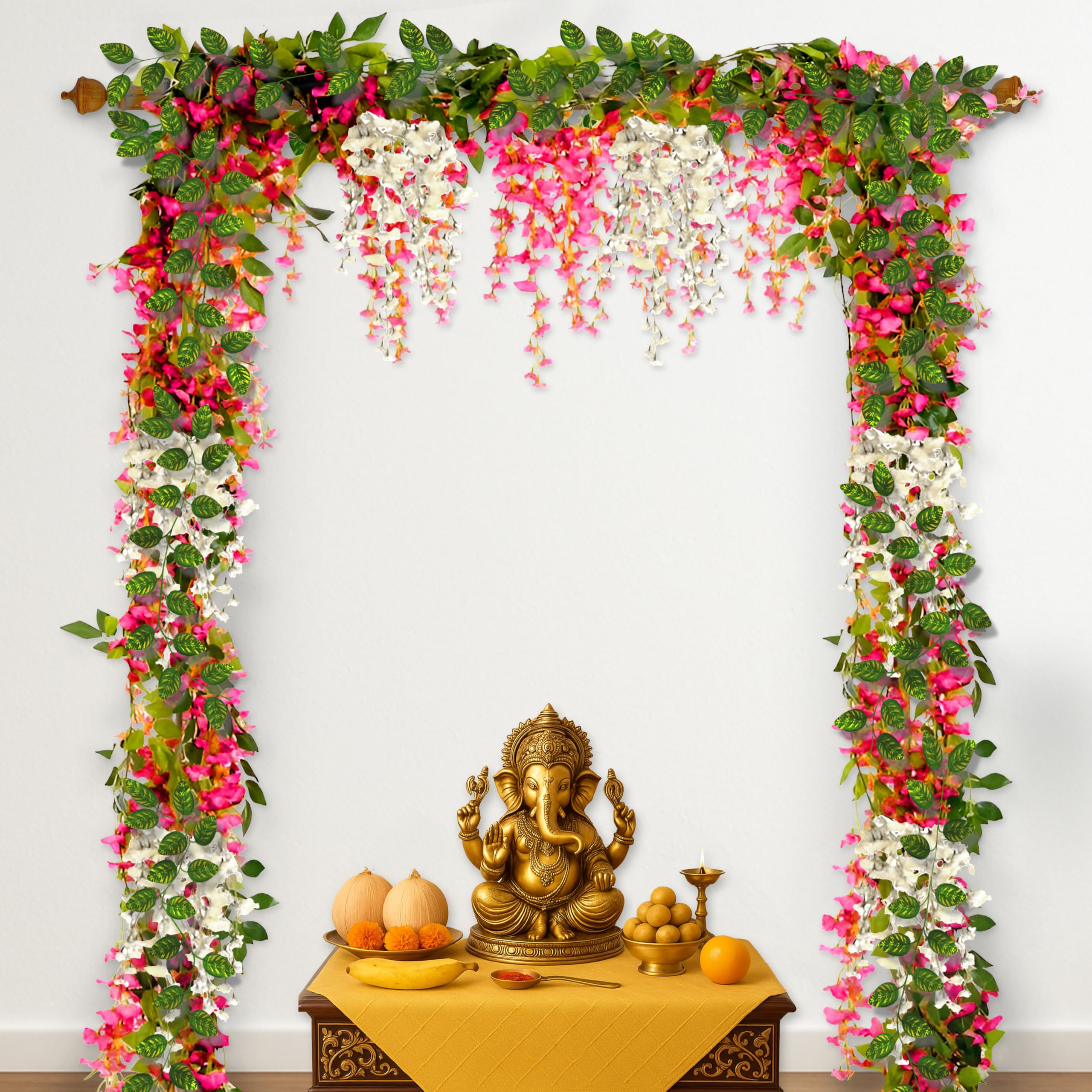 Blooming Backdrop with Ganesha