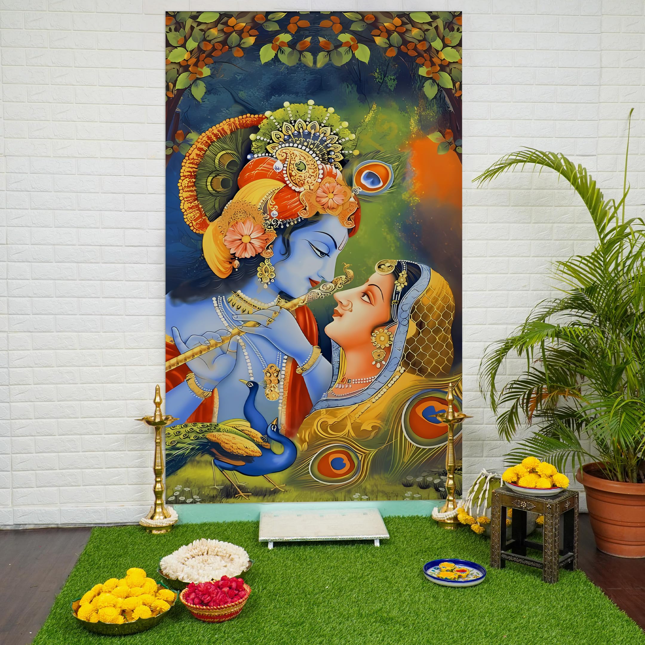 Radha Krishna Theme Backdrop