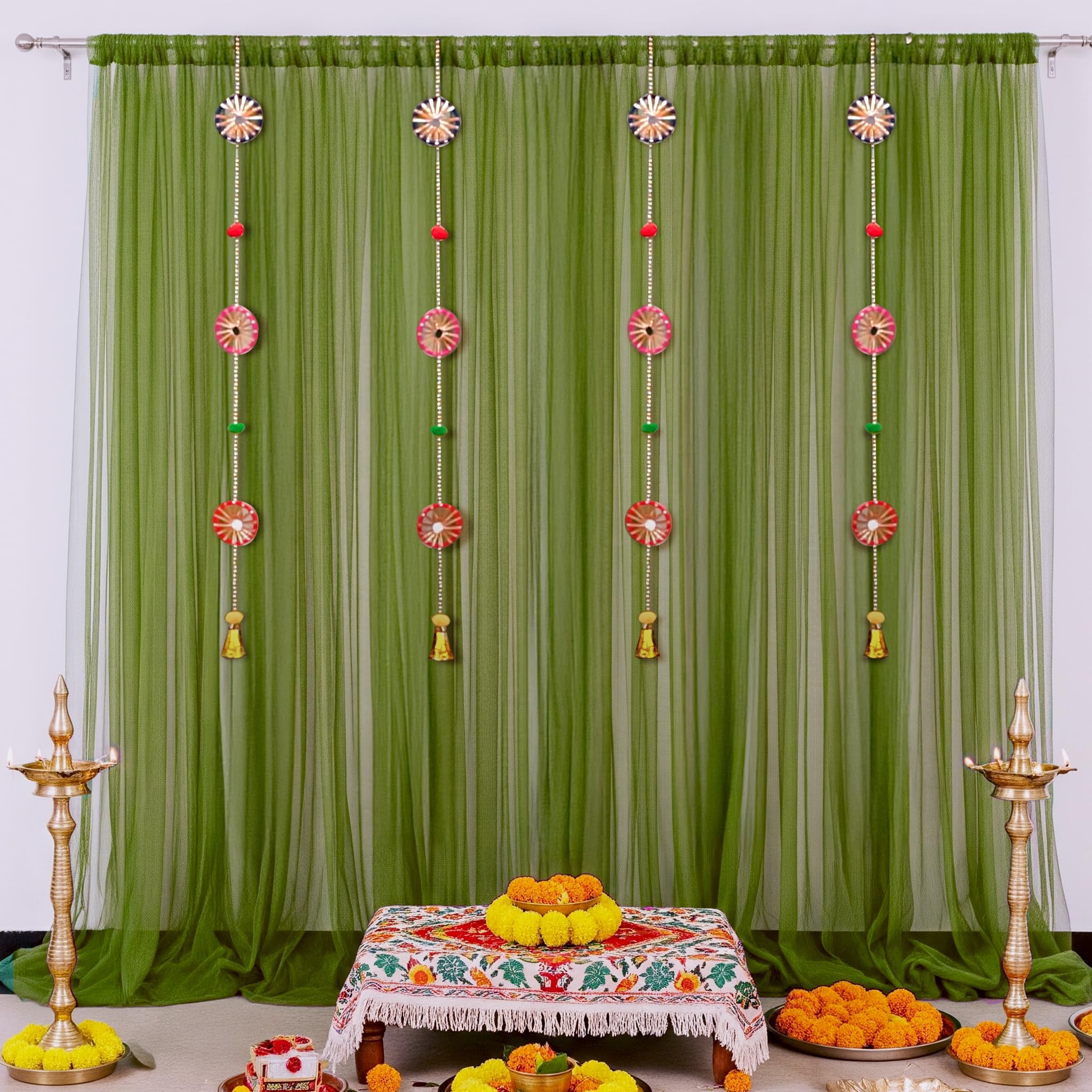 Traditional Green Ganpati Decor