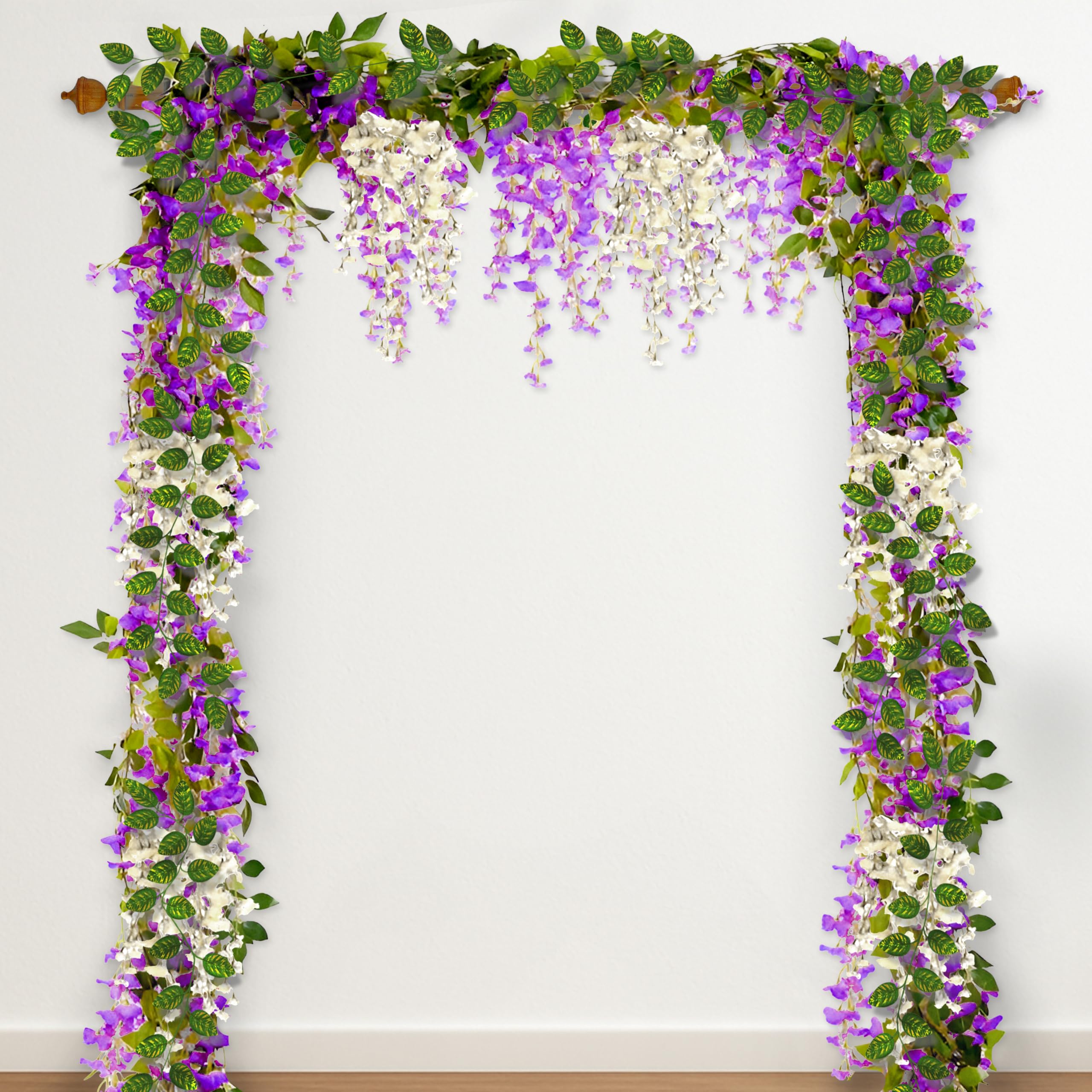 Purple White Ganpati Decor