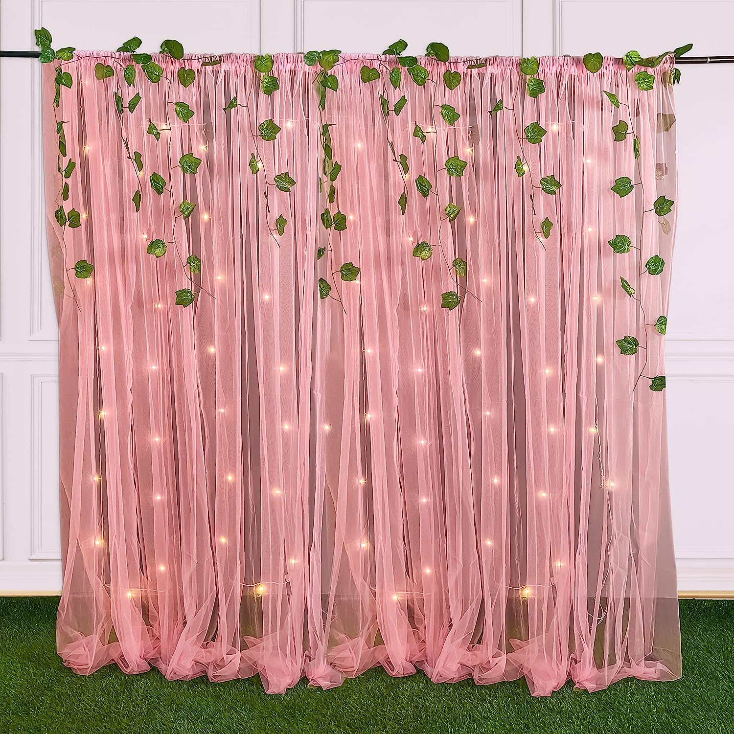 Brighten your décor with a pink backdrop