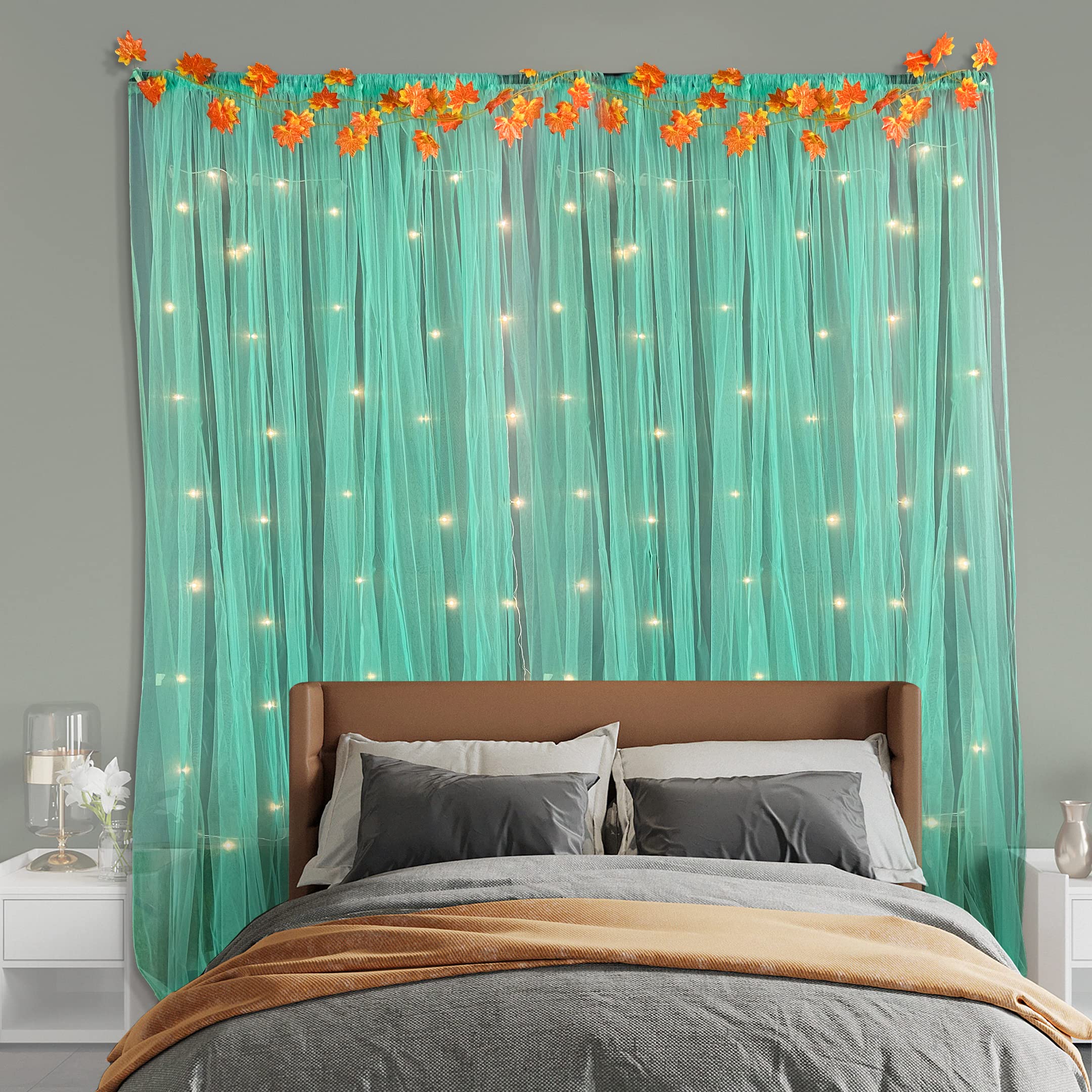 Turquoise curtains for Festive Decor