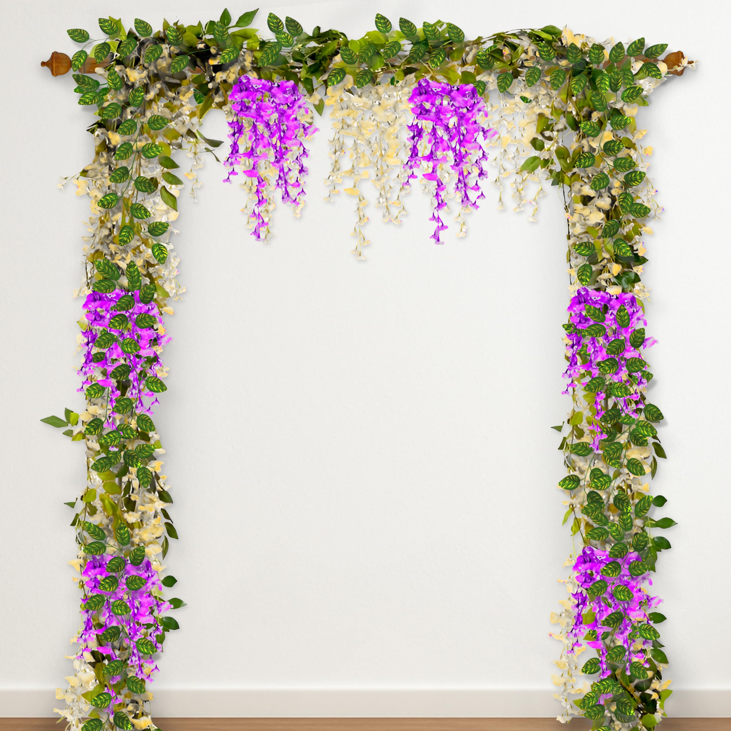 Purple Cream Ganpati Decor