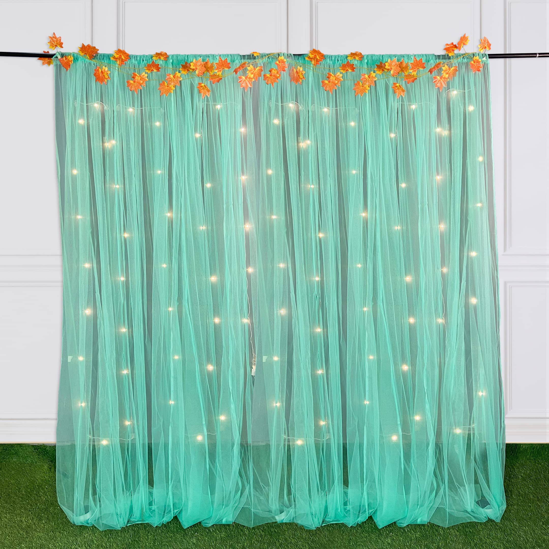 Turquoise curtains for Festive Decor