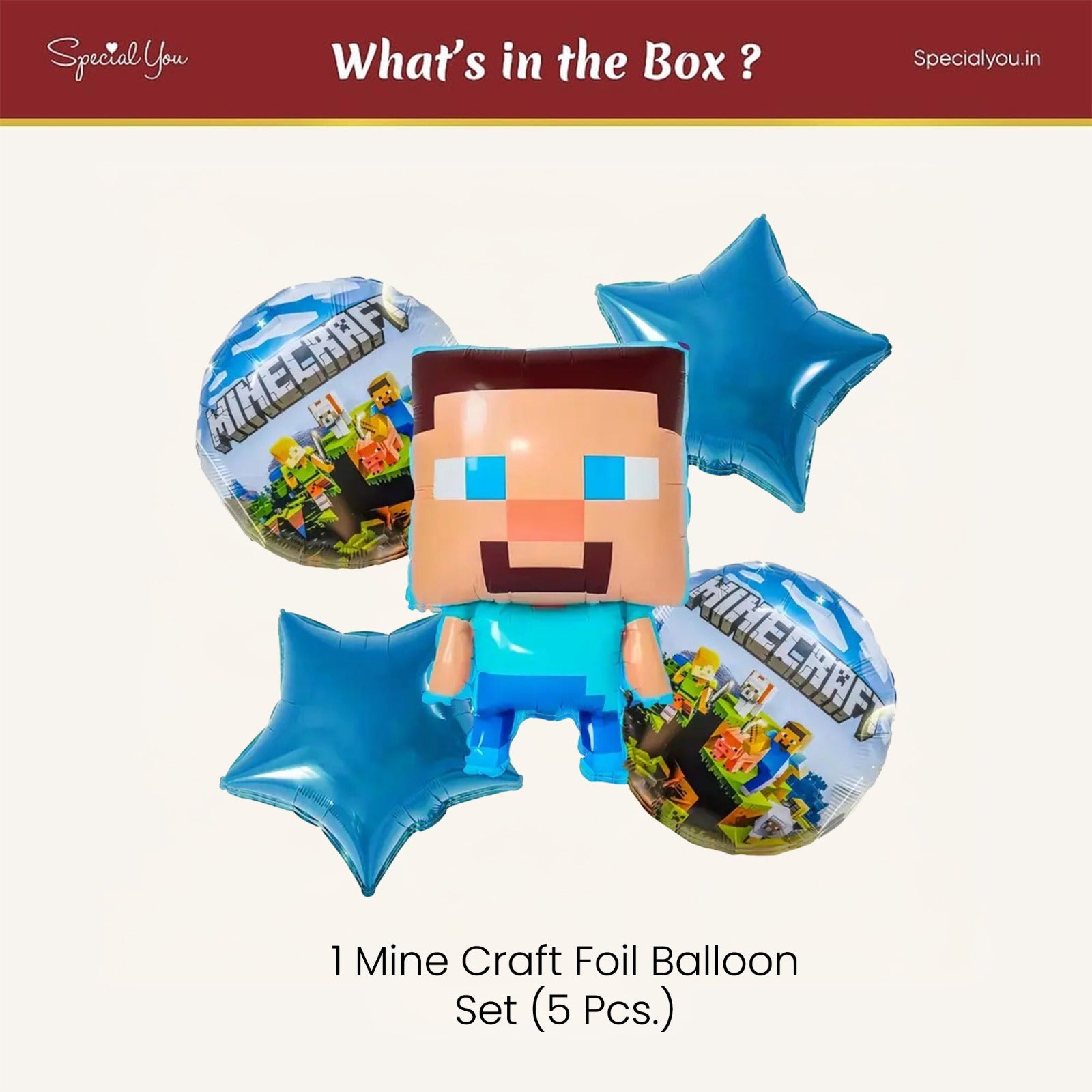 Mine craft theme Foil Balloons - Special You