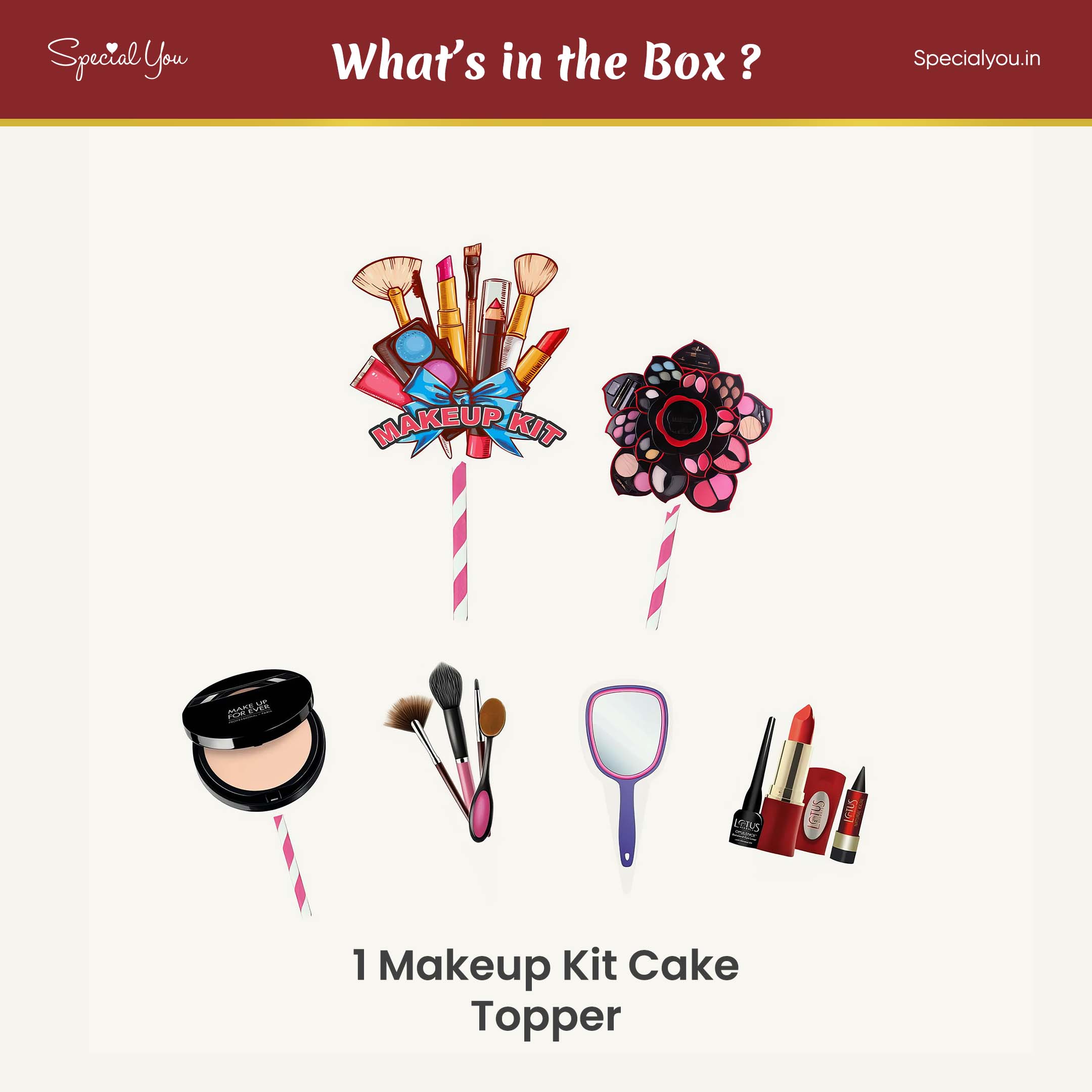 Make Up Cake Topper - Special You