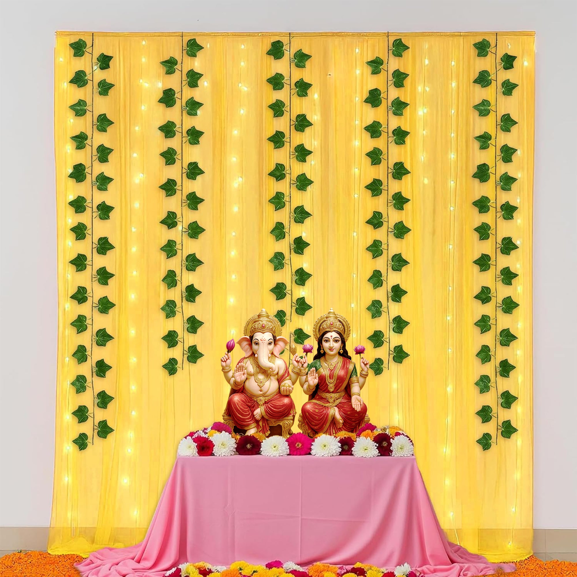 Yellow Backdrop Decoration for Festivals