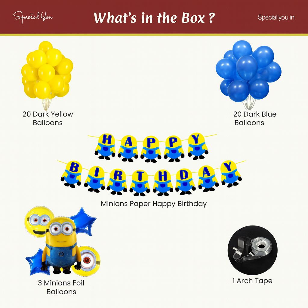 Minion Theme Birthday Decorations-47pcs - Special You