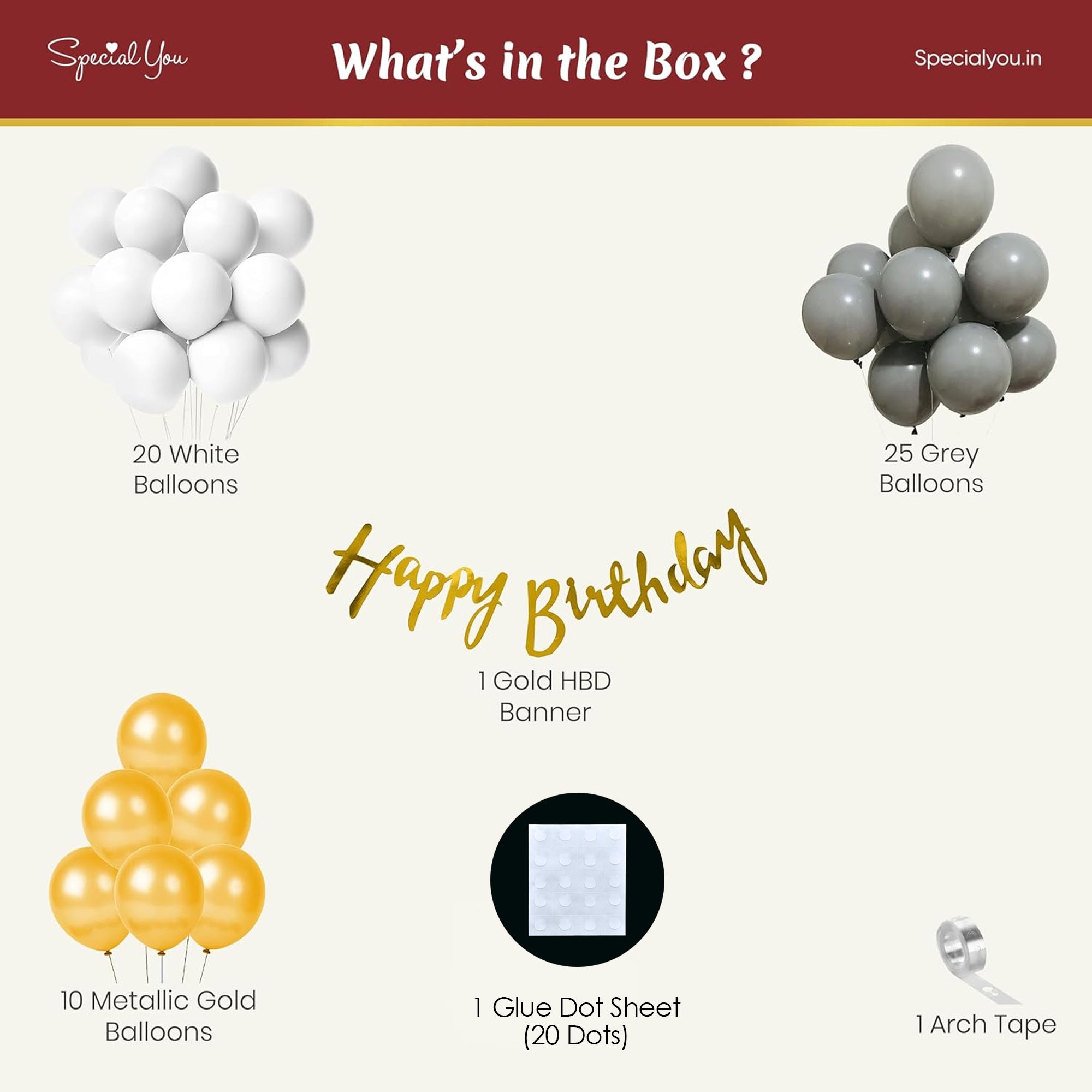 Elegant Balloons DIY Birthday Decoration Kit - Special You