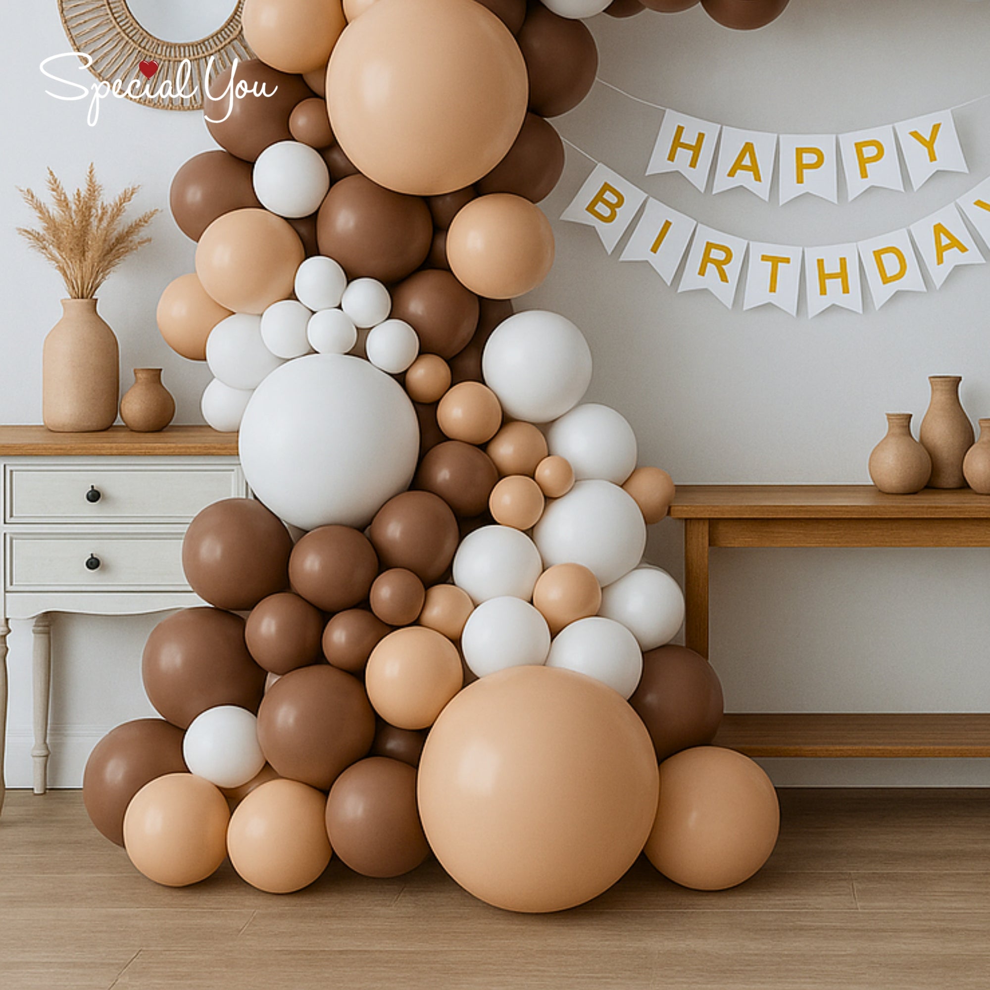 Rustic Brown Balloon Decoration