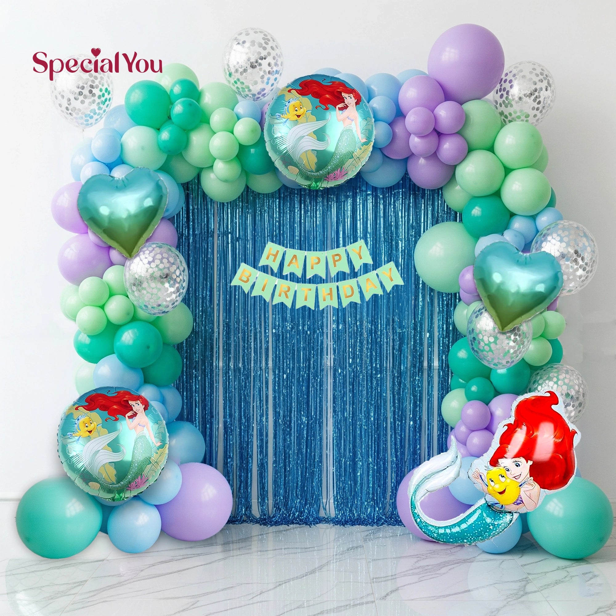 Little Mermaid Birthday Balloon Decor