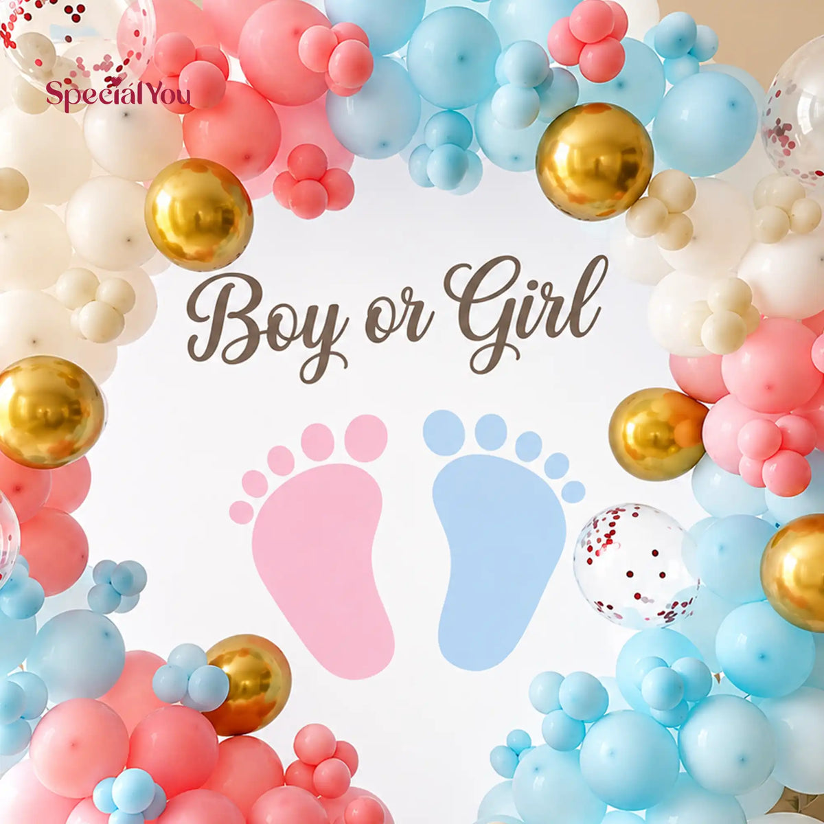 Boy or Girl Footprint Fun Decor