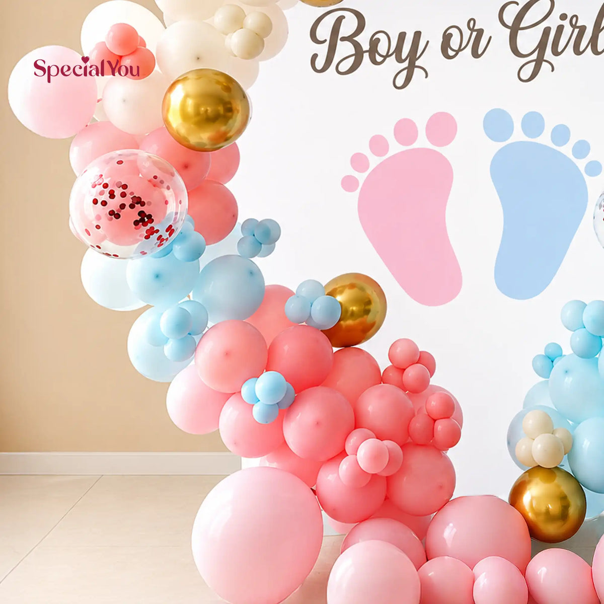Boy or Girl Footprint Fun Decor
