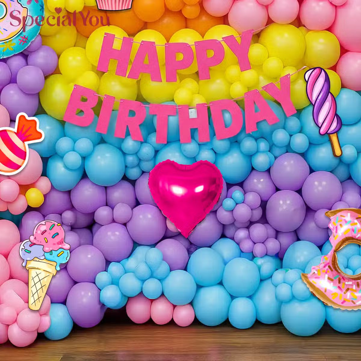Candyland Birthday Balloon Decor