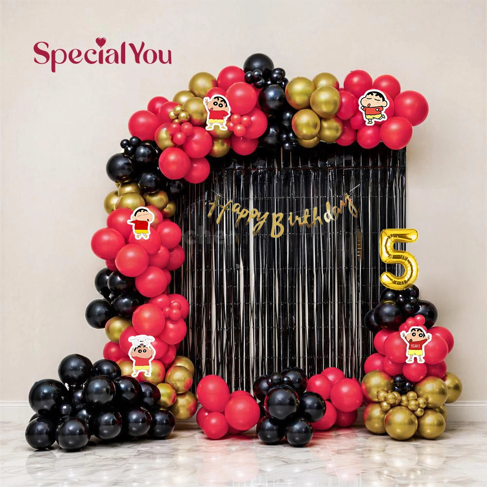 Shinchan Themed Birthday Balloon Arch Decoration (Copy)