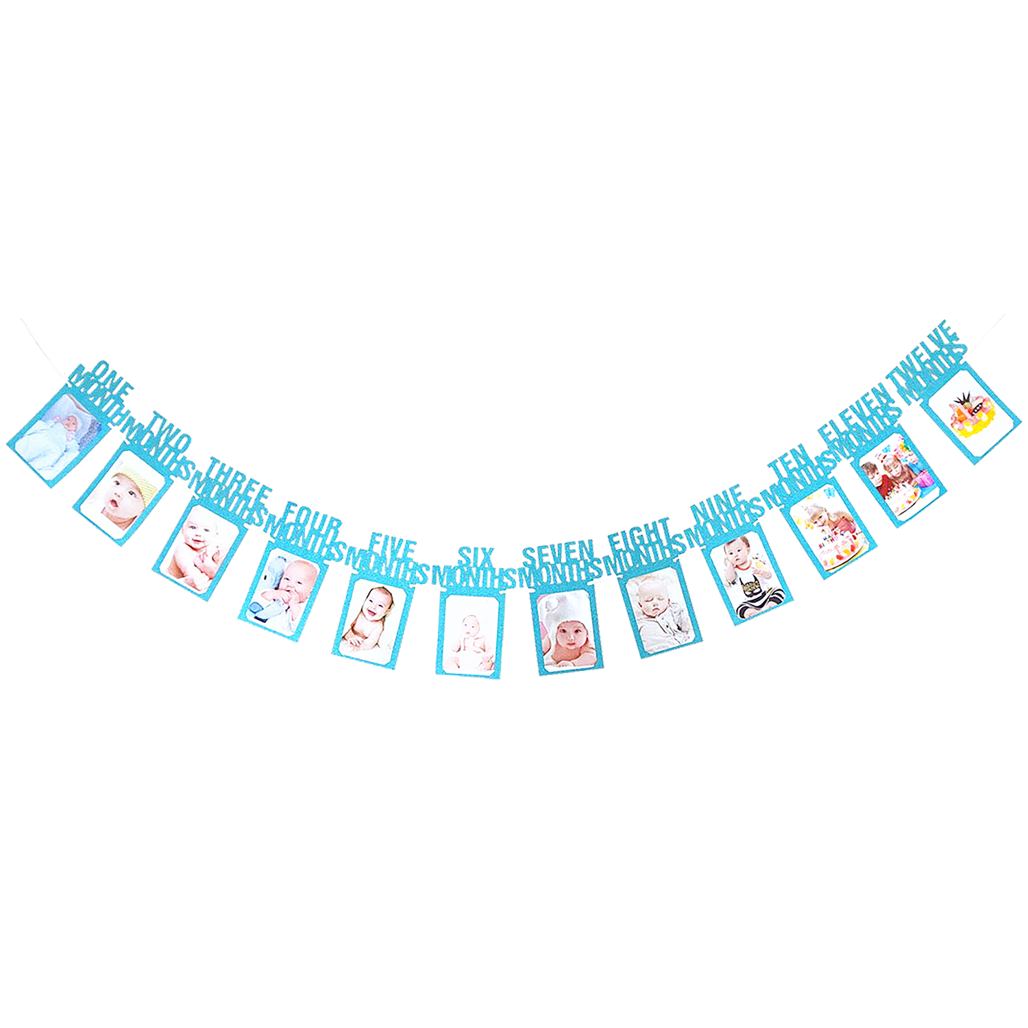 Blue Monthly Banner for baby boy birthday decoration - Special You