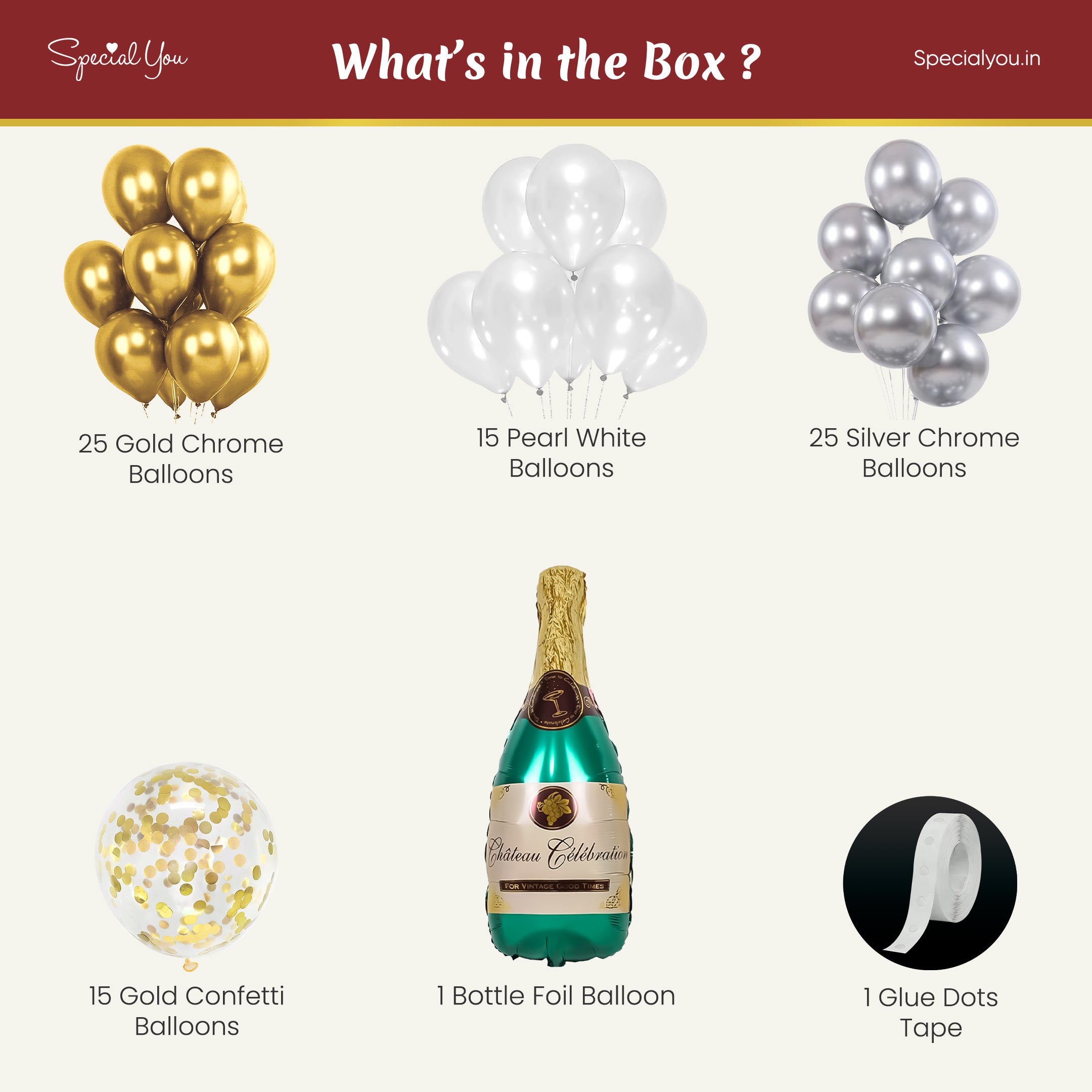 Champagne Bottle Theme Balloon Decor