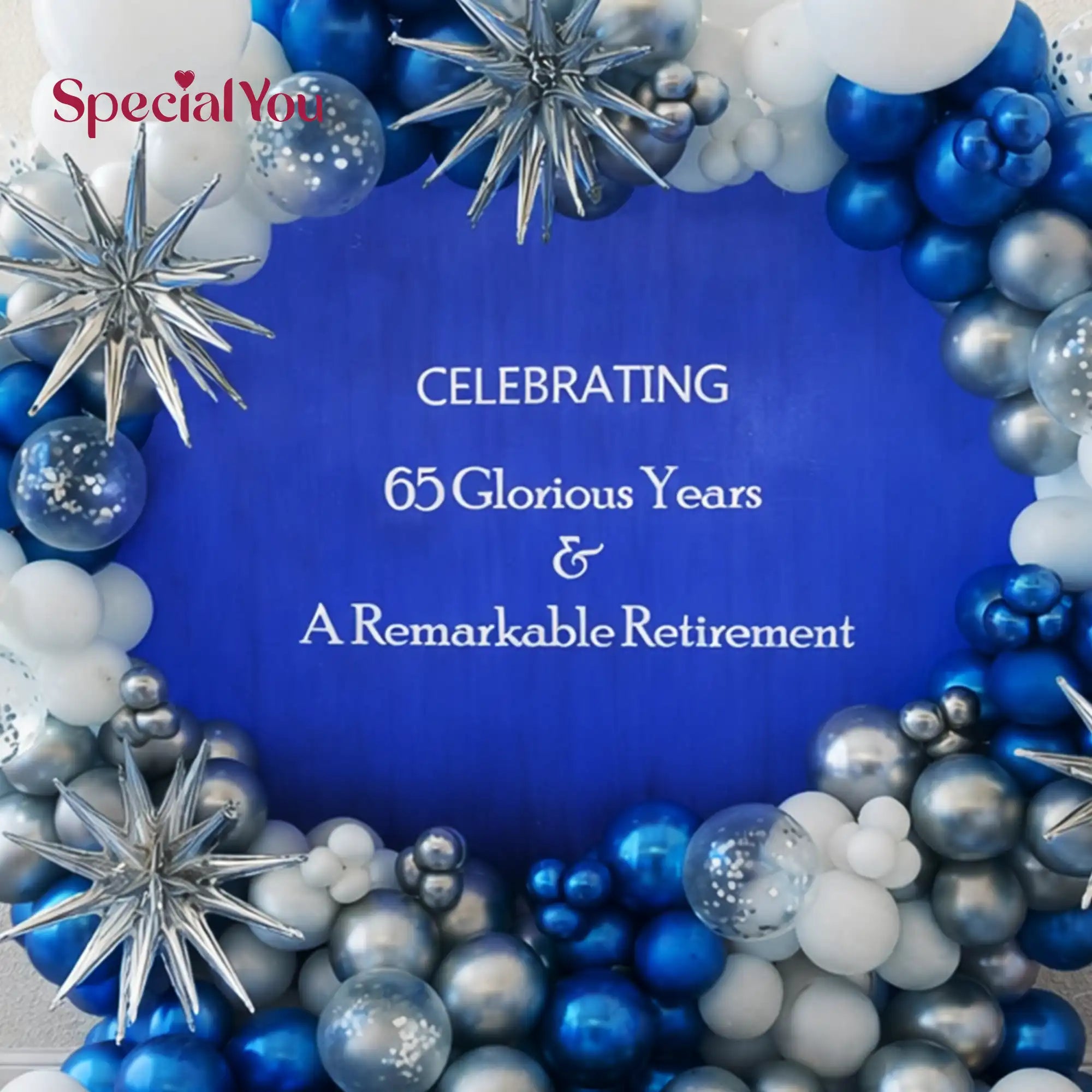 Retirement Celebration Ring Balloon Backdrop Decor