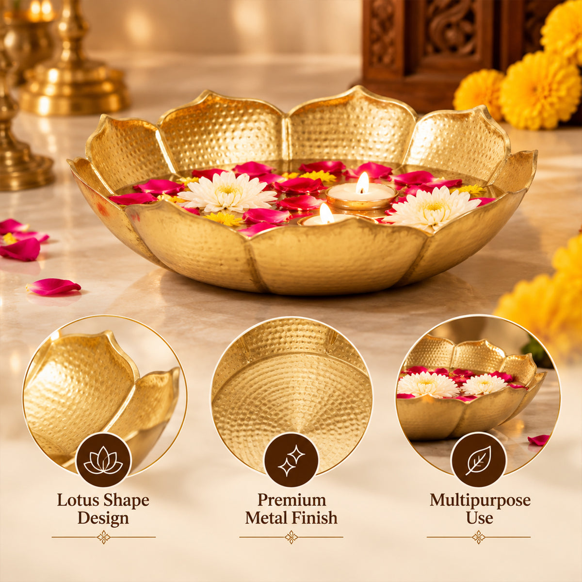 Urli Bowl for Diwali Decoration for Home