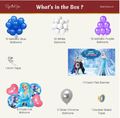 Frozen Theme Birthday Decoration-53pcs - Special You