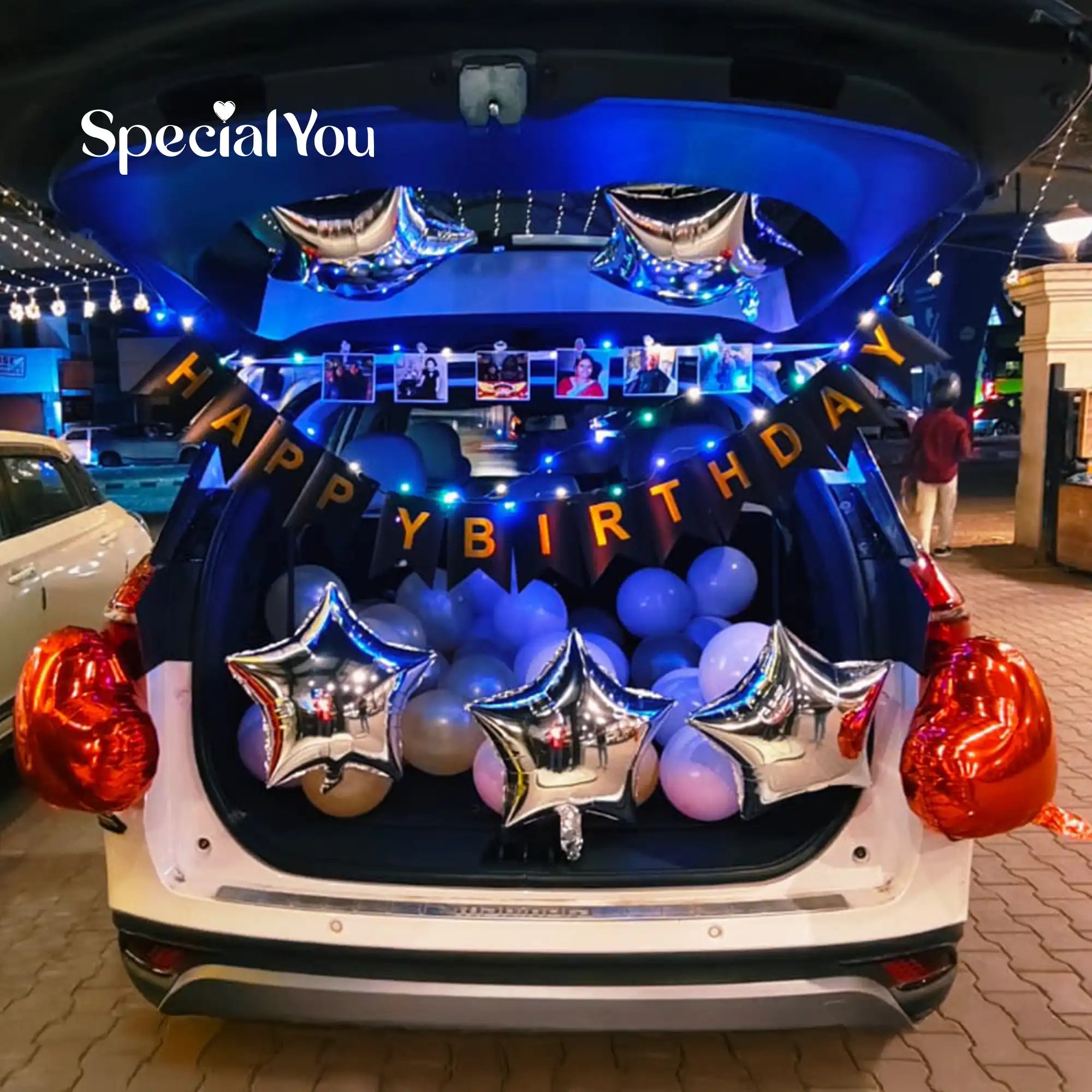 Black & Silver Car Boot Birthday Decor